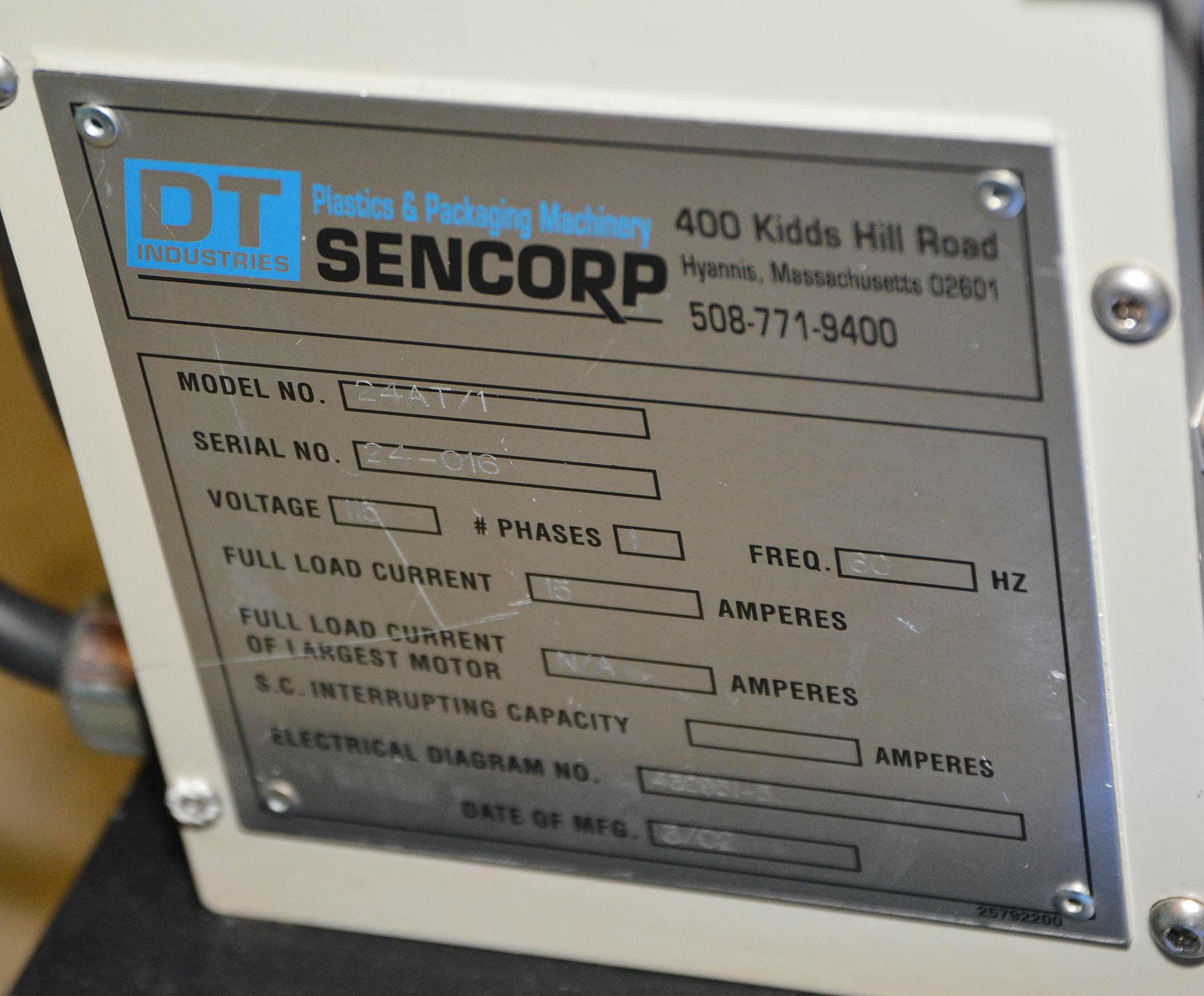 Sencorp 24AT1 24” Programmable Bag Sealer, photo 3 of 3