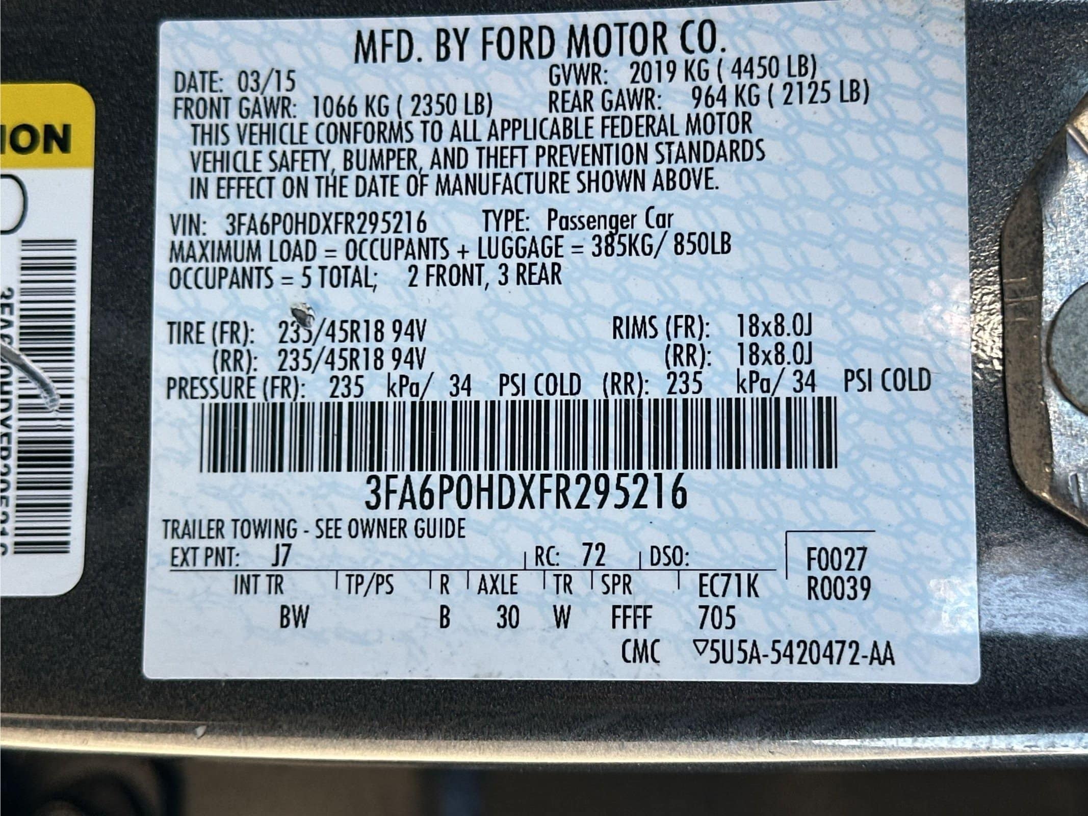 2015 Ford Fusion SE Ecoboost, photo 55 of 55