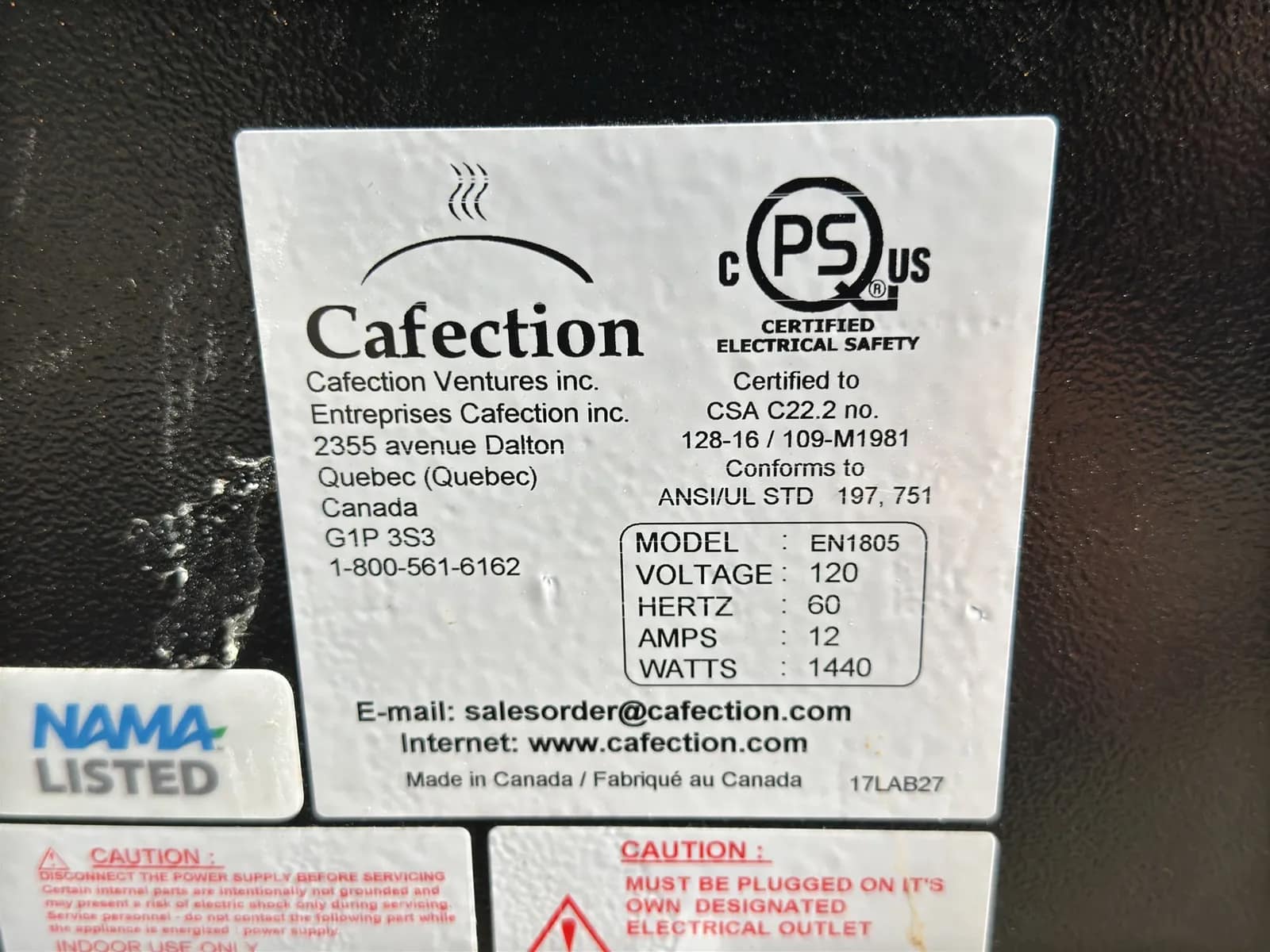 Cafection Encore 29 Coffee Brewer Model EN1805, photo 7 of 13