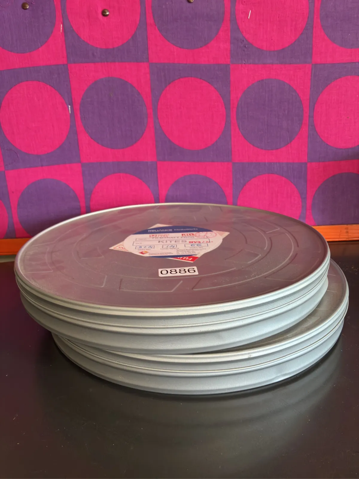 2-vintage-metal-movie-reel-empty-can-b0f699