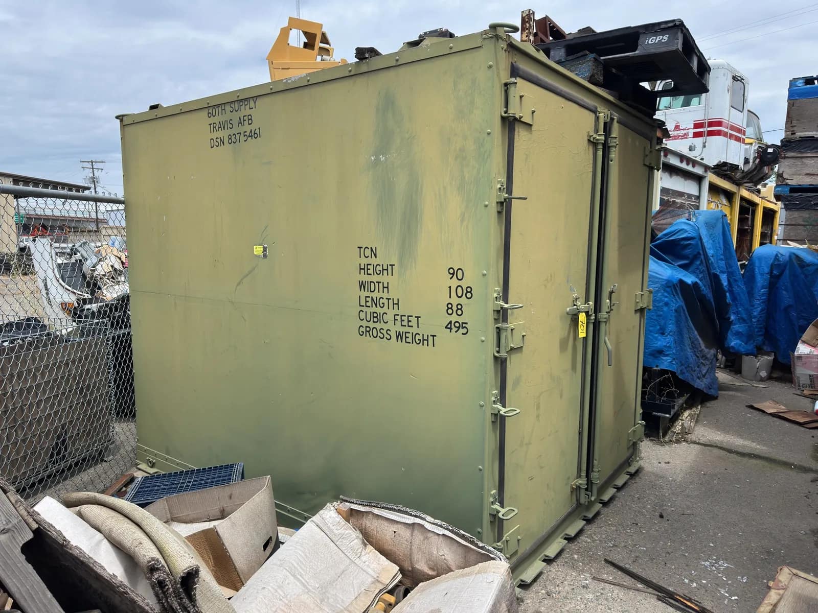 air-force-military-shipping-container-with-contents-diesel-crank-shafts-9de777