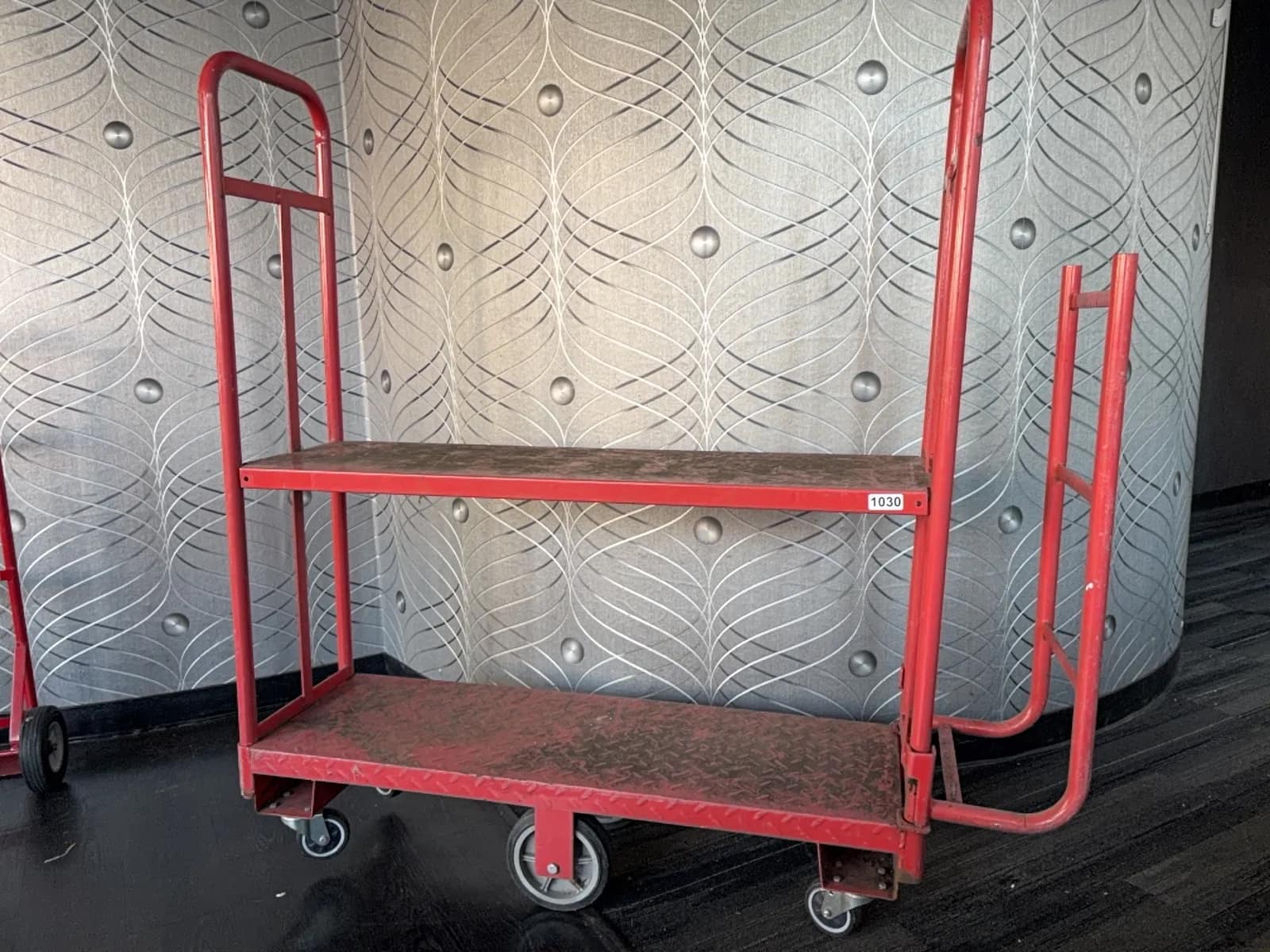 red-2-tier-rolling-cart-c02827