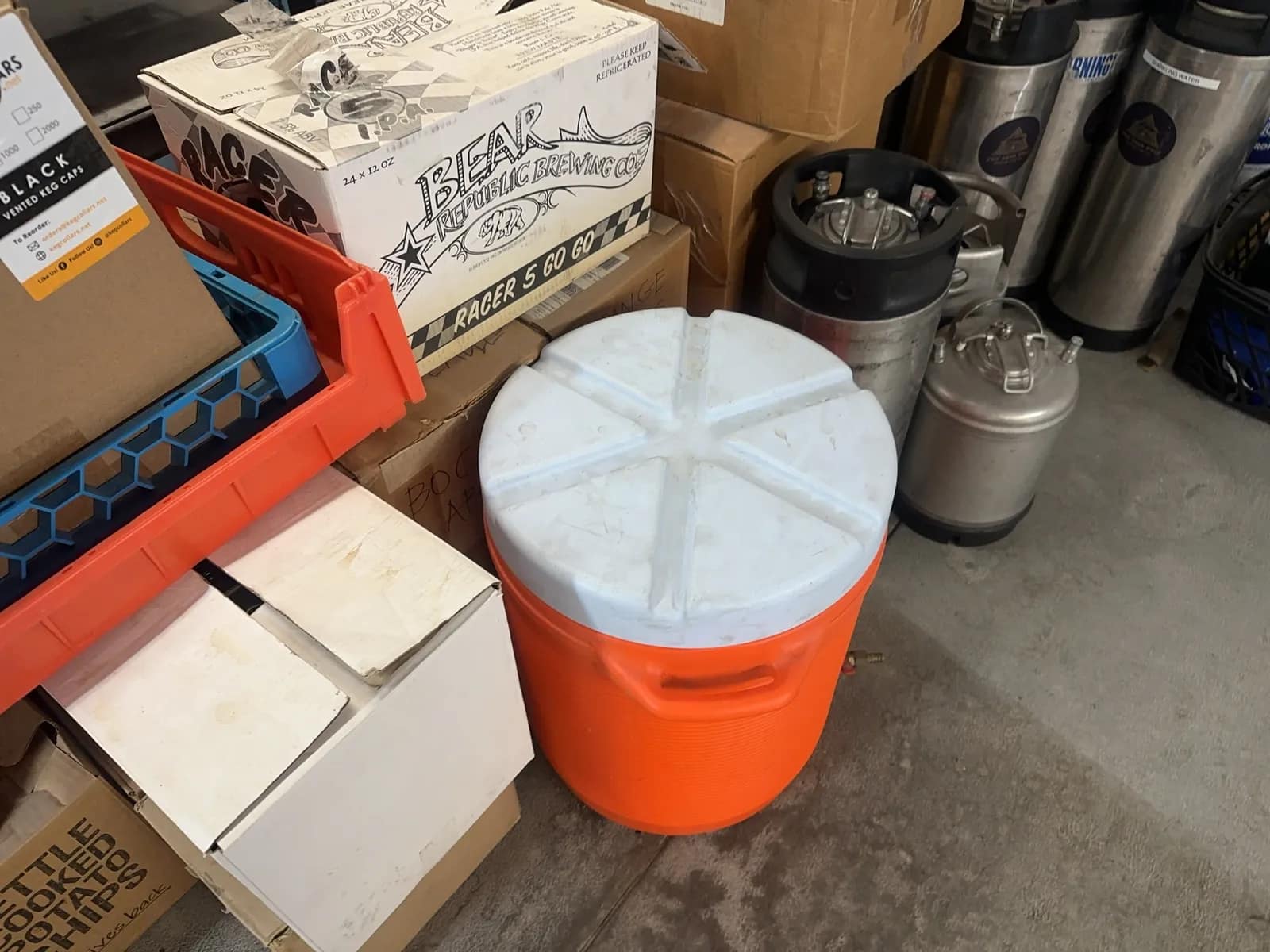 Bulk Lot: Kegs, Bottles, Clamps, Valves, Caps, Storage Racking, And More, photo 6 of 14