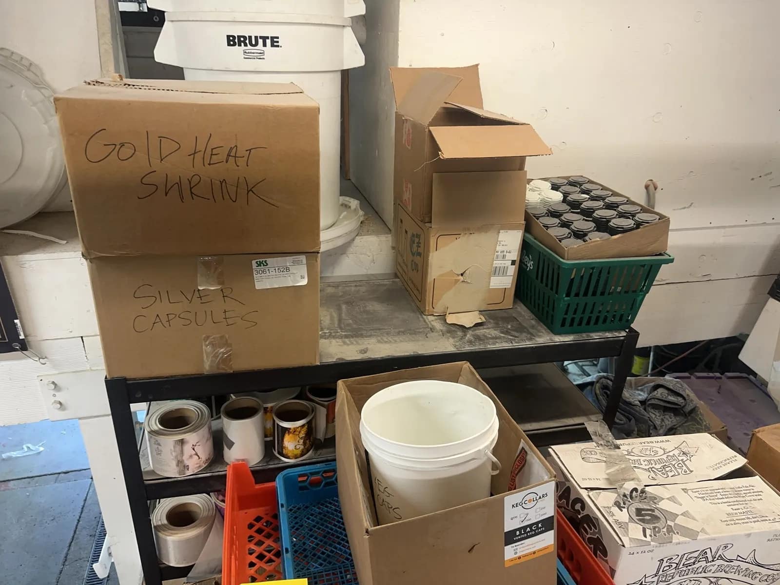 Bulk Lot: Kegs, Bottles, Clamps, Valves, Caps, Storage Racking, And More, photo 3 of 14