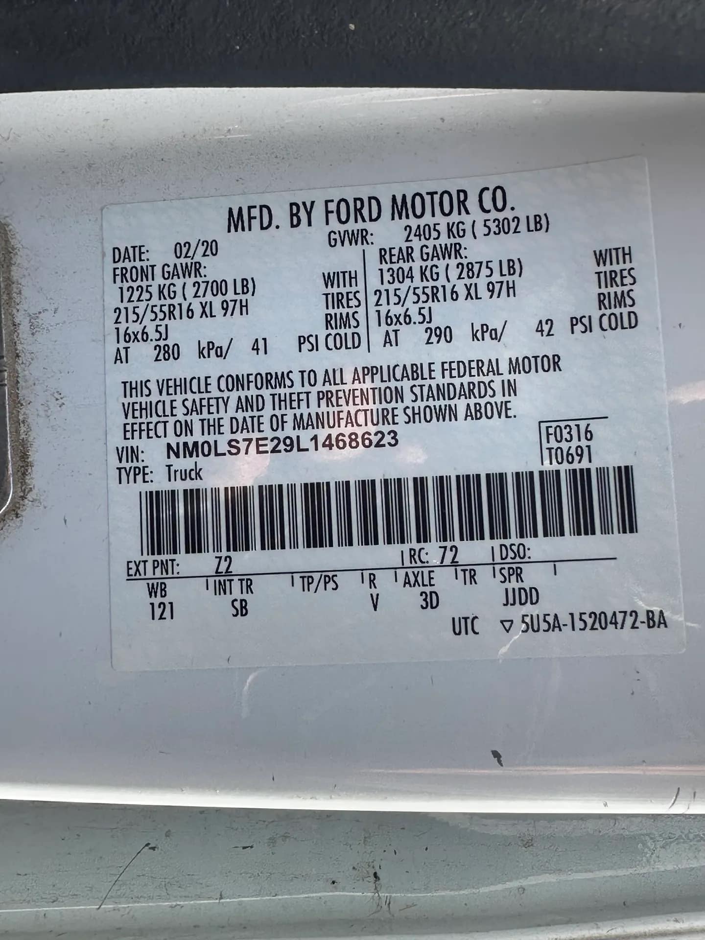 2020 Ford Transit Connect Cargo Van, photo 43 of 44