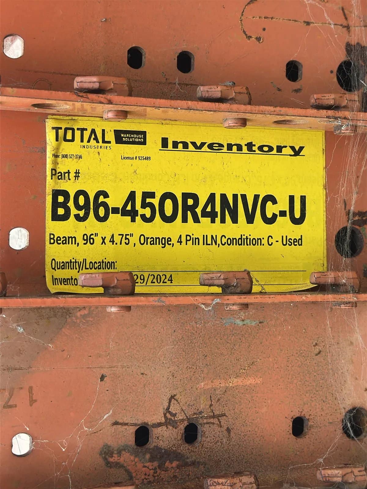 (30) 96”x4.75” Pallet Racking Crossmembers, photo 4 of 4