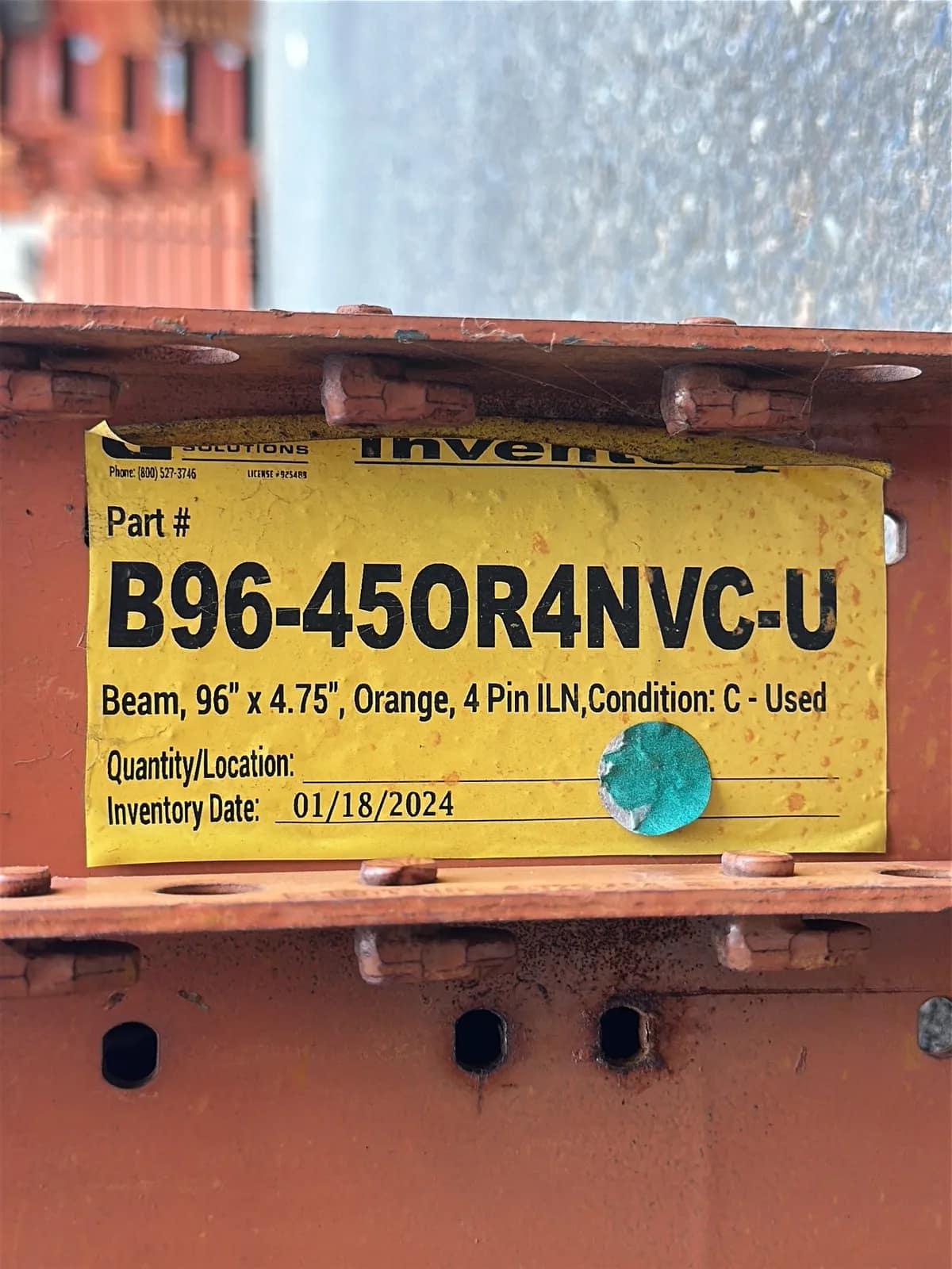 (30) 96”x4.75” Pallet Racking Crossmembers, photo 4 of 4