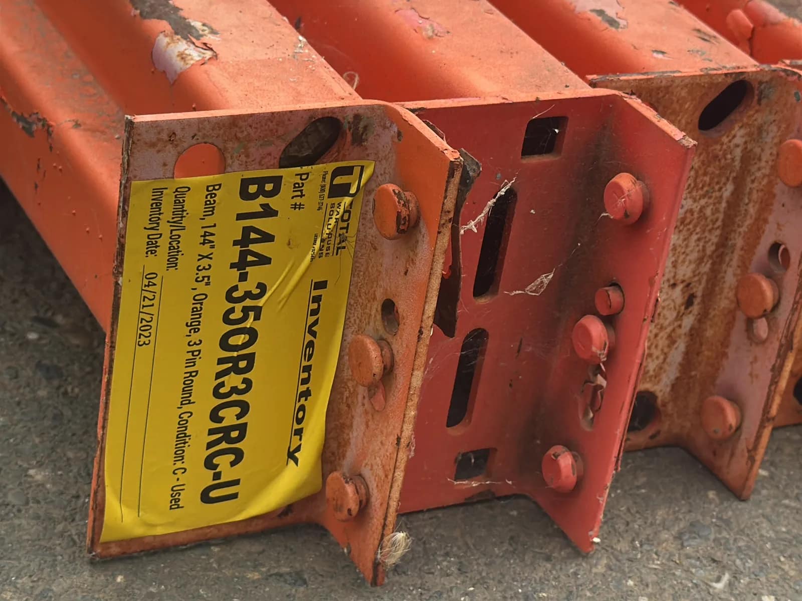 (14) 144” Pallet Racking Crossmembers, photo 2 of 5