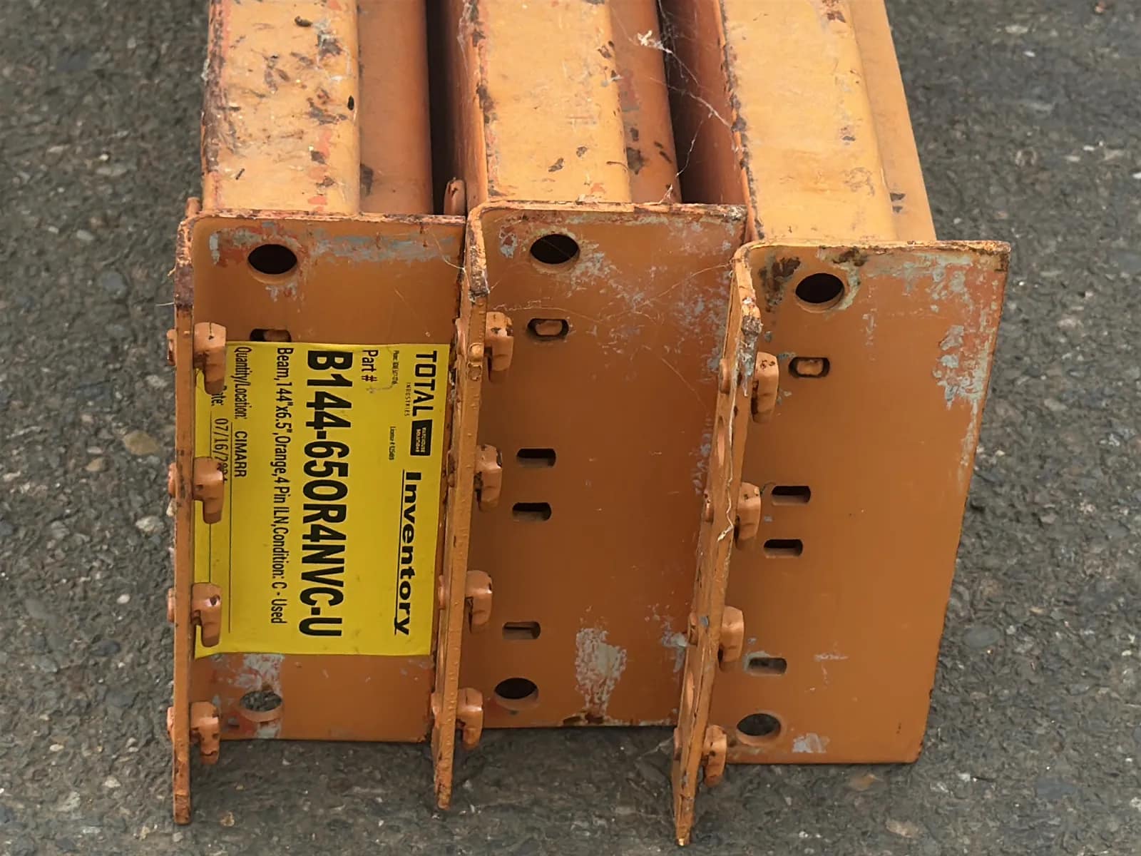 (3) 144” Pallet Racking Crossmembers, photo 4 of 5