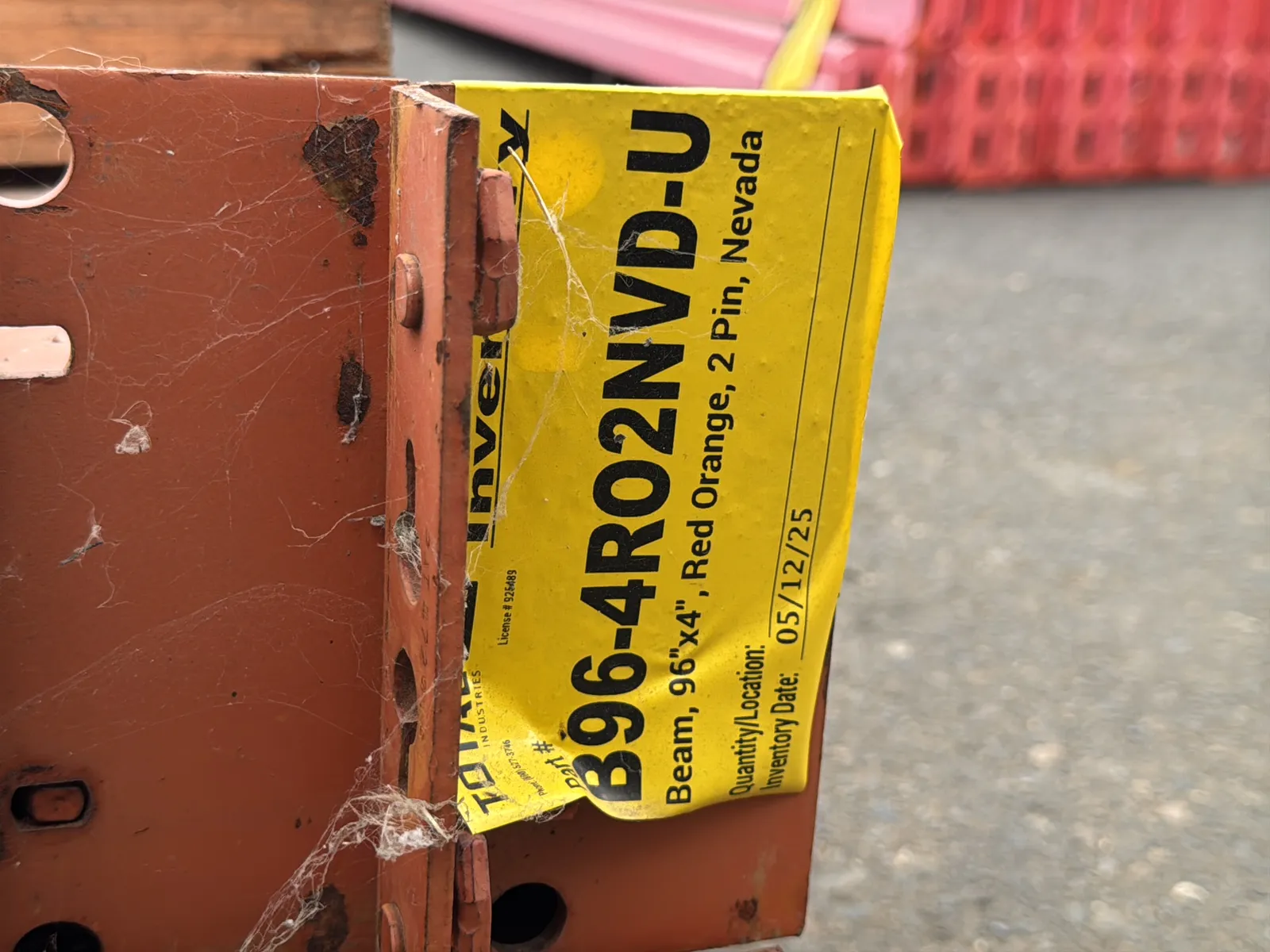 (16) 96” Pallet Racking Crossmembers, photo 4 of 5