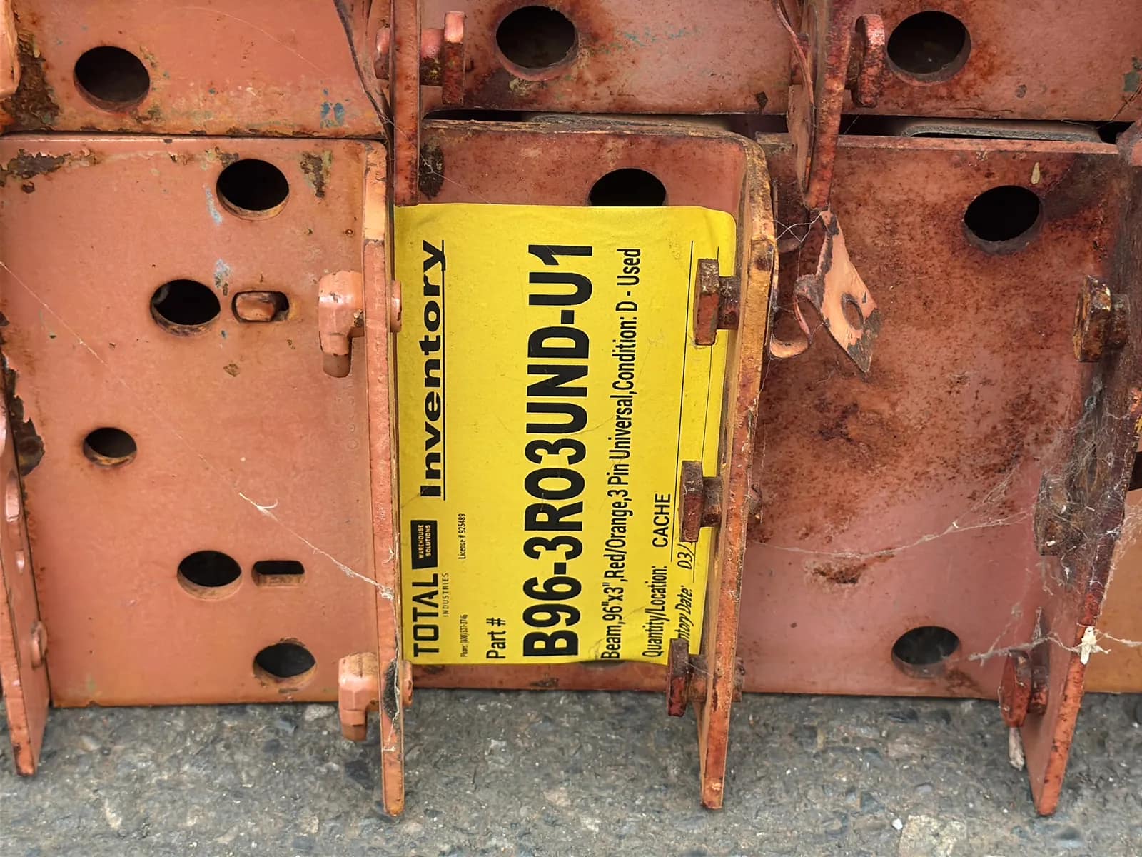 (16) 96” Pallet Racking Crossmembers, photo 4 of 5