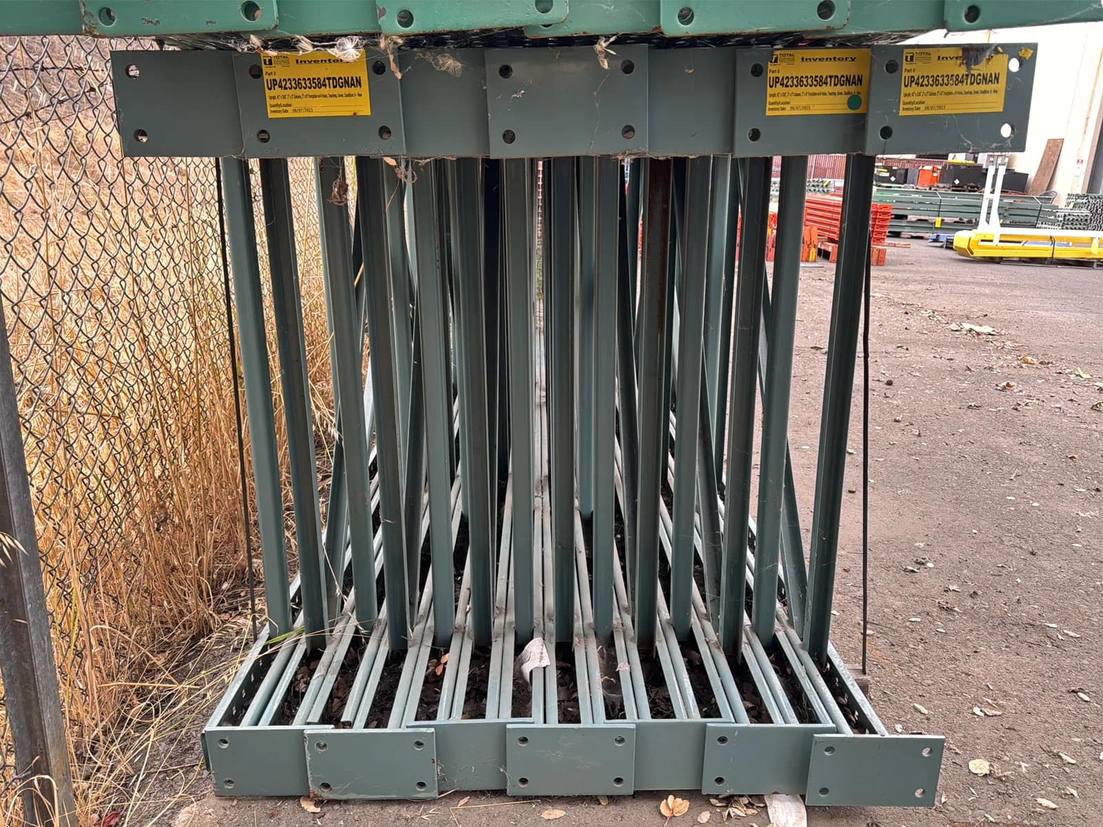 (14) 24’ Pallet Racking Uprights - 42"x336", 3"x3" Column, 5'x8" Footplate w/4 Holes, photo 6 of 6
