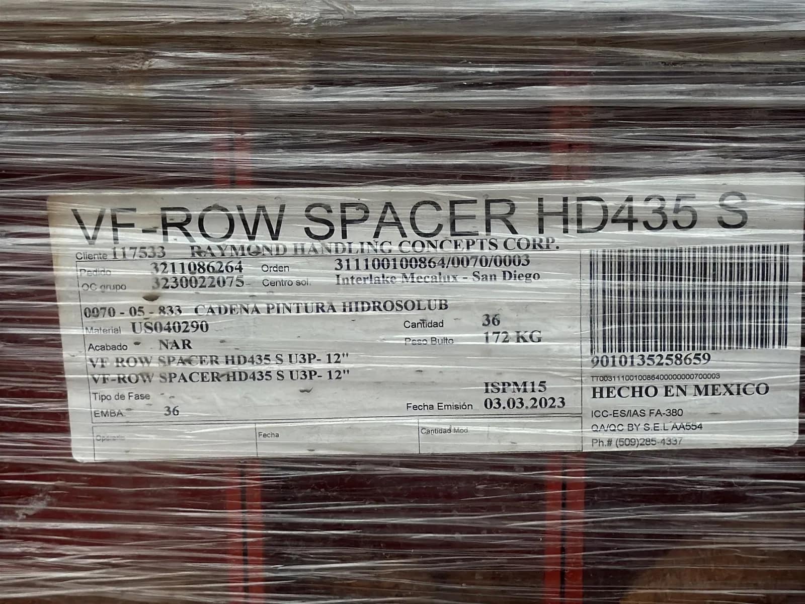 Pallet of 12” Row Spacers, photo 6 of 6