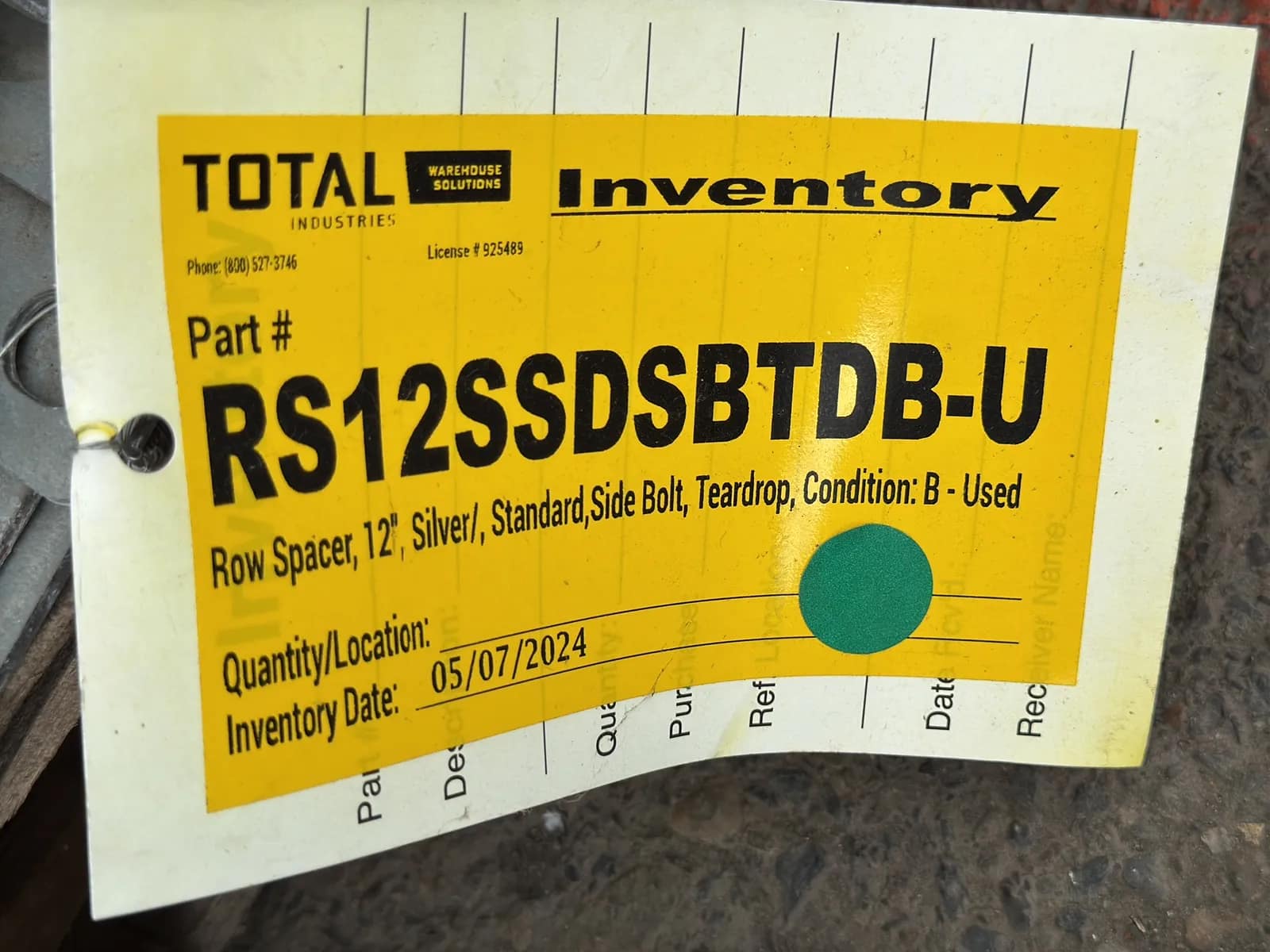 Pallet of 12” Side Bolt Row Spacers, photo 4 of 5