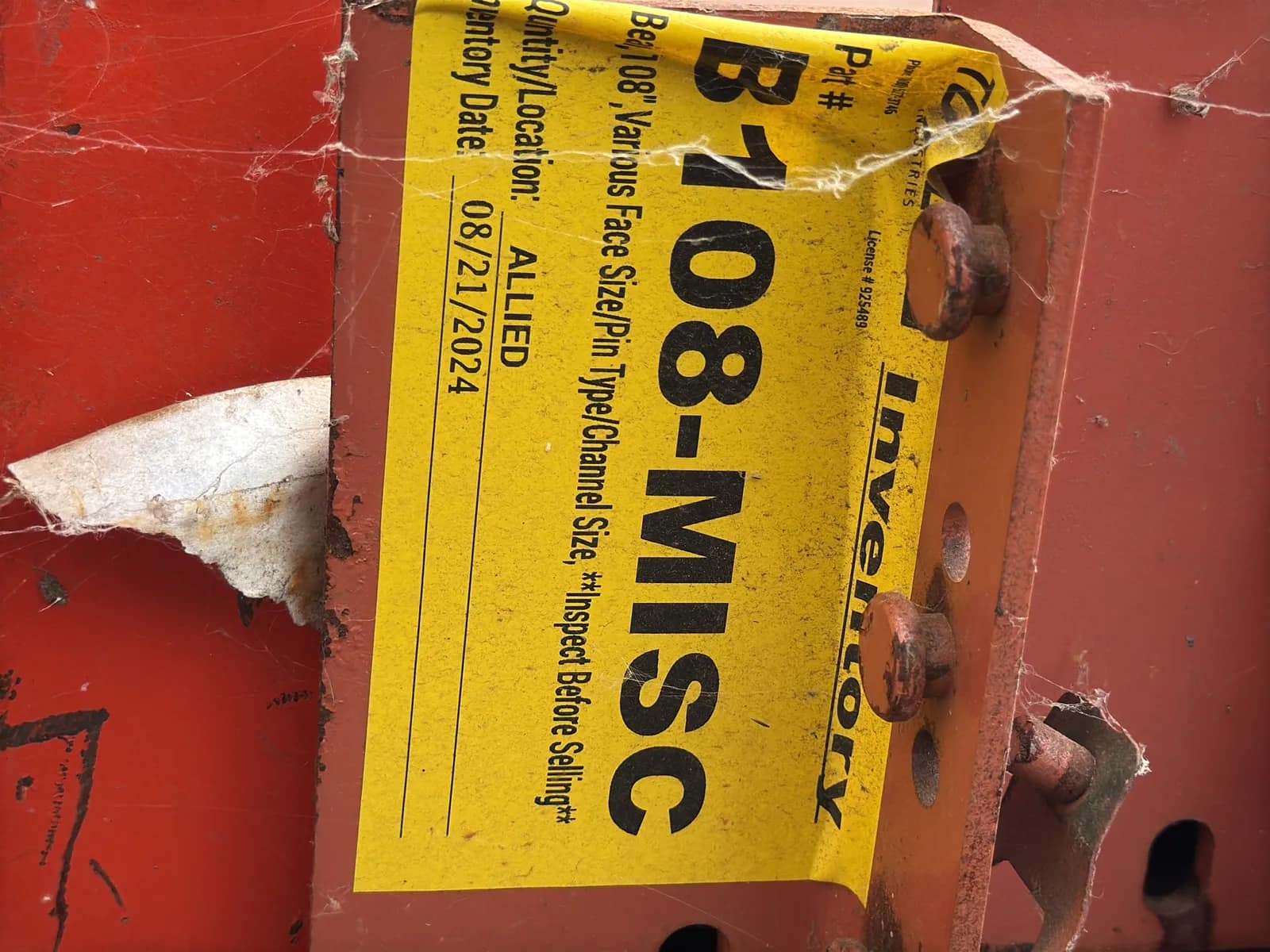 (26) 108” Pallet Racking Crossmembers, photo 4 of 5
