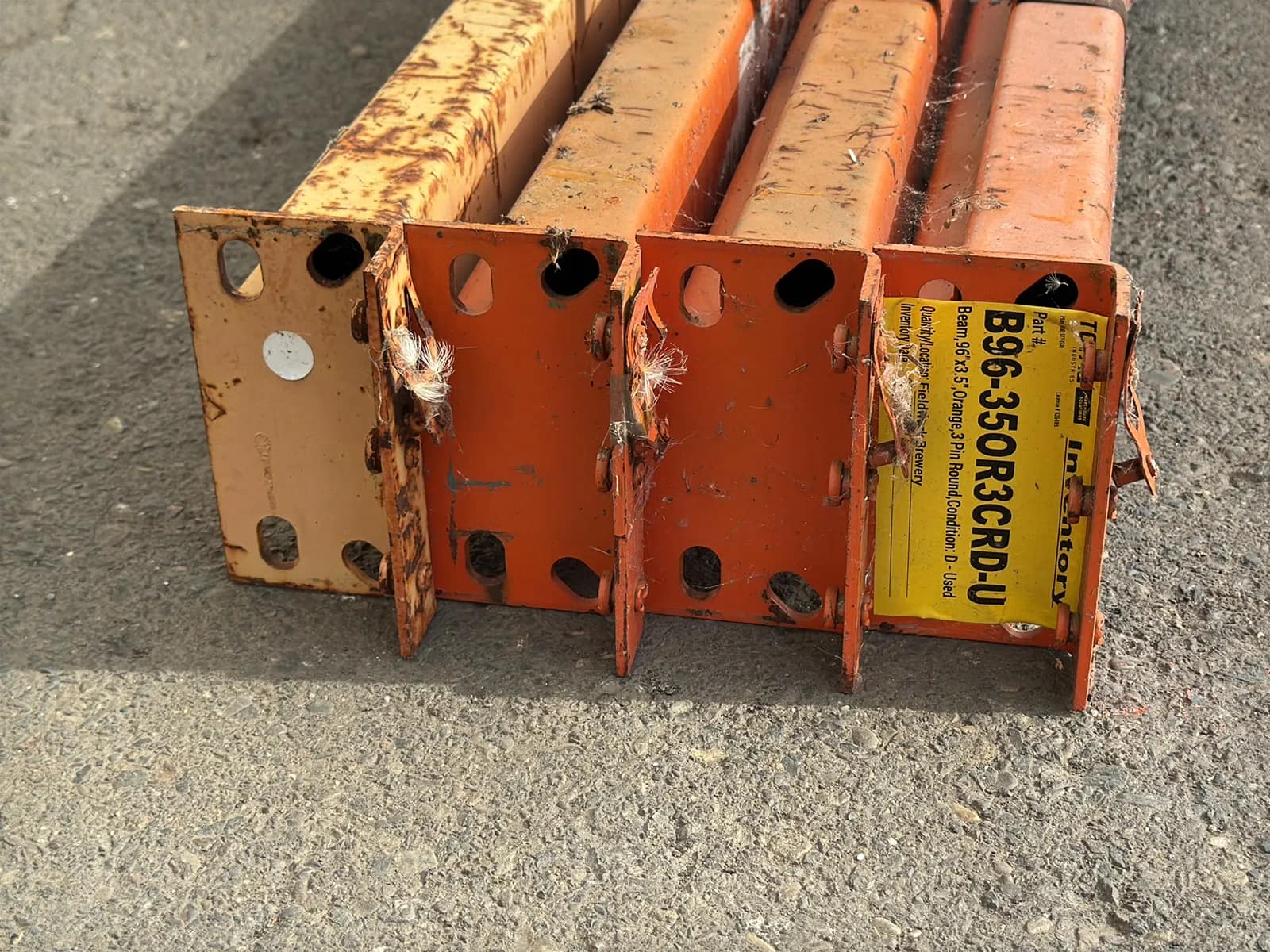 (4) 96” Pallet Racking Crossmembers, photo 3 of 5