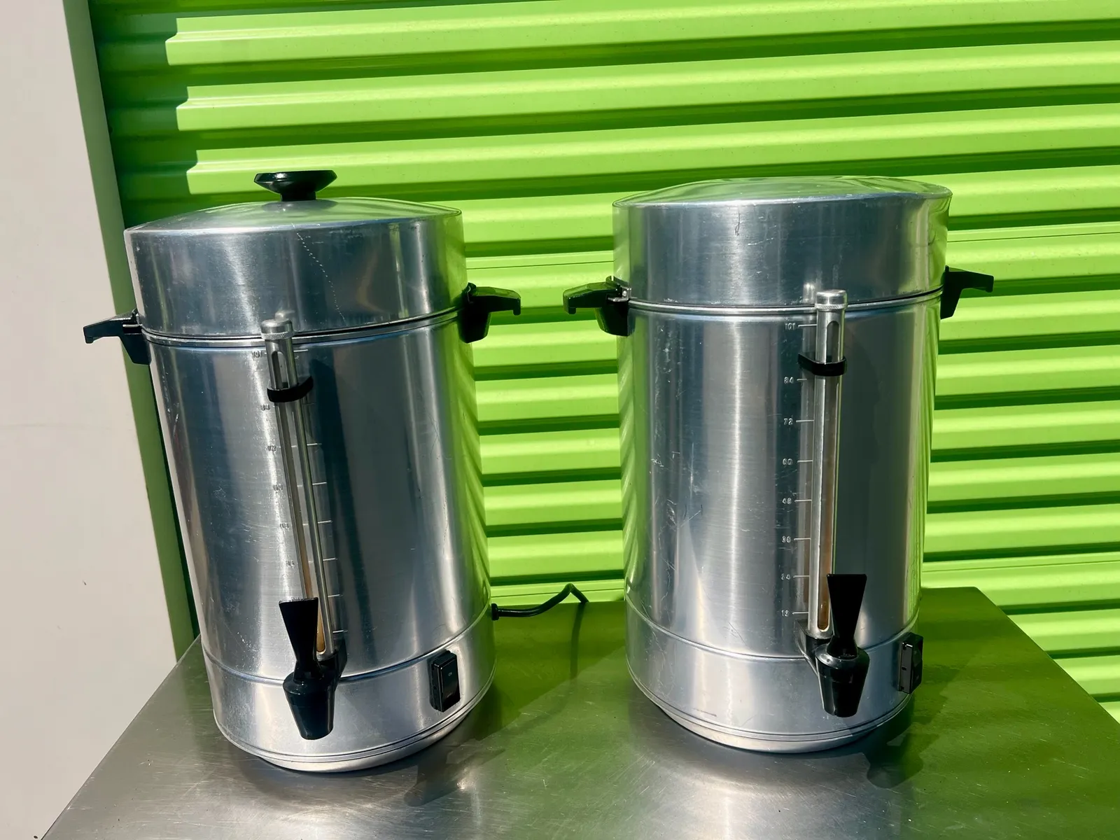 Lot Of (2) Commercial Stainless Steel Coffee Urns, photo 1 of 5