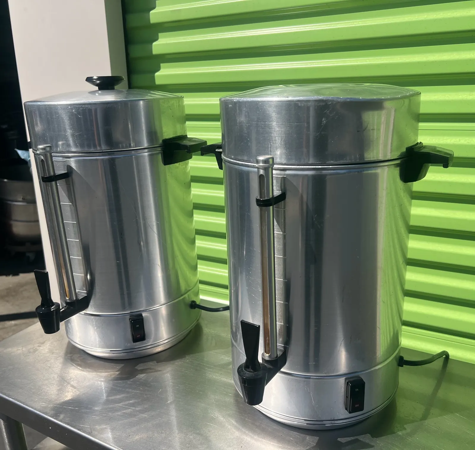 Lot Of (2) Commercial Stainless Steel Coffee Urns, photo 2 of 5