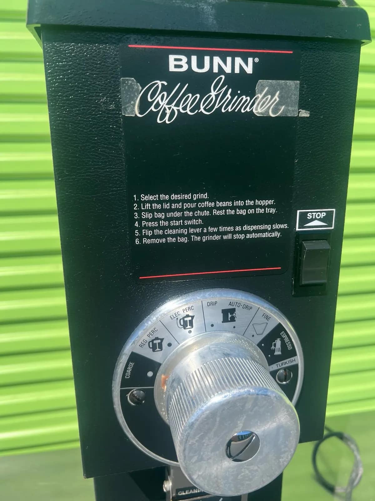 Bunn Coffee Grinder With Fresh Ground Coffee Dispenser, photo 9 of 9