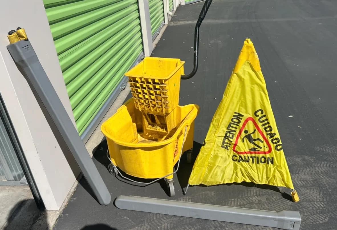 commercial-cleaning-supplies-yellow-mop-bucket-caution-sign-and-accessories-93c3fc