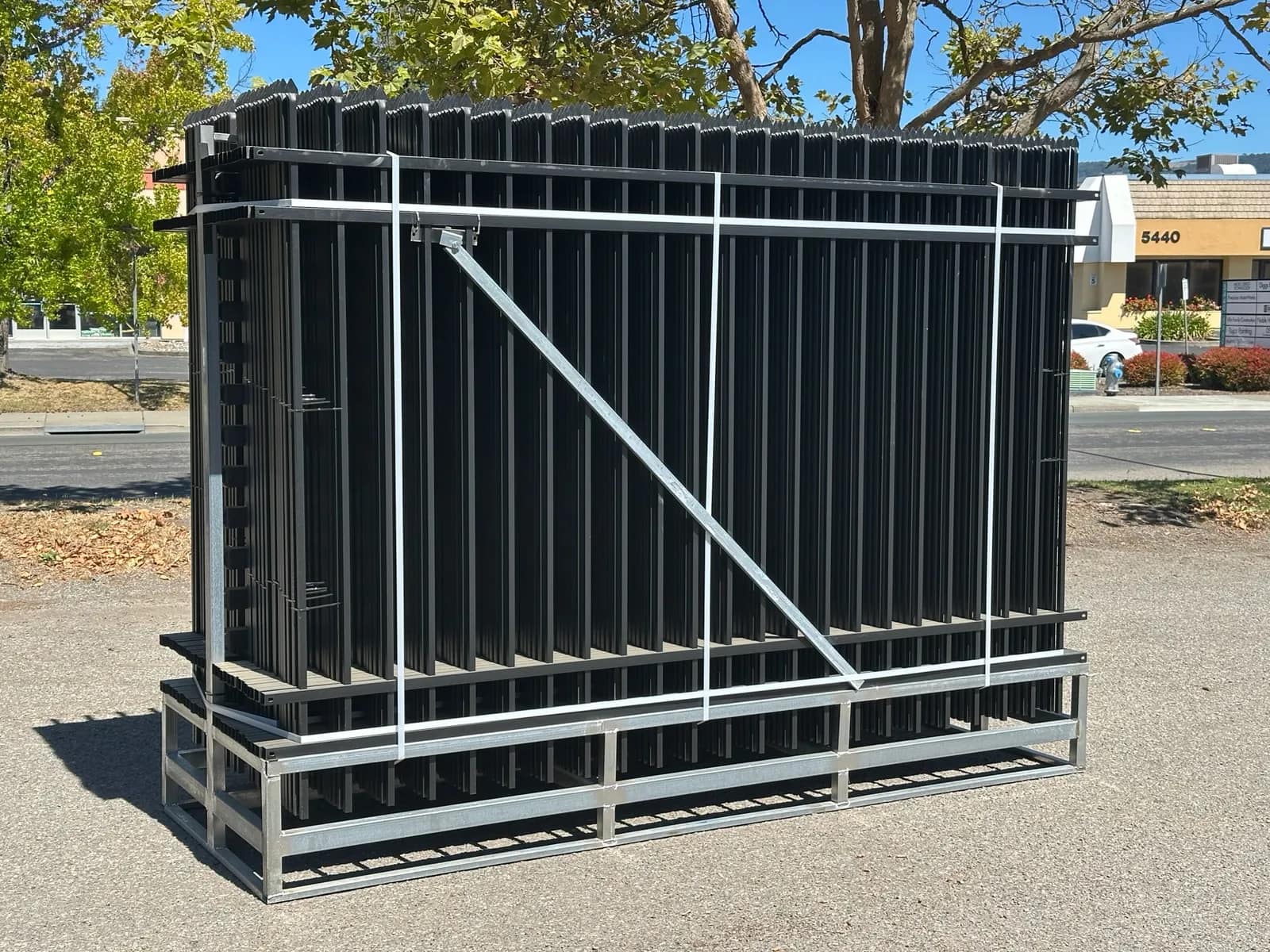 quantity-of-30-2026-kj-10x7-wrought-iron-powder-coated-fence-panels-with-posts-300-linear-feet-total-unused-mtup1737