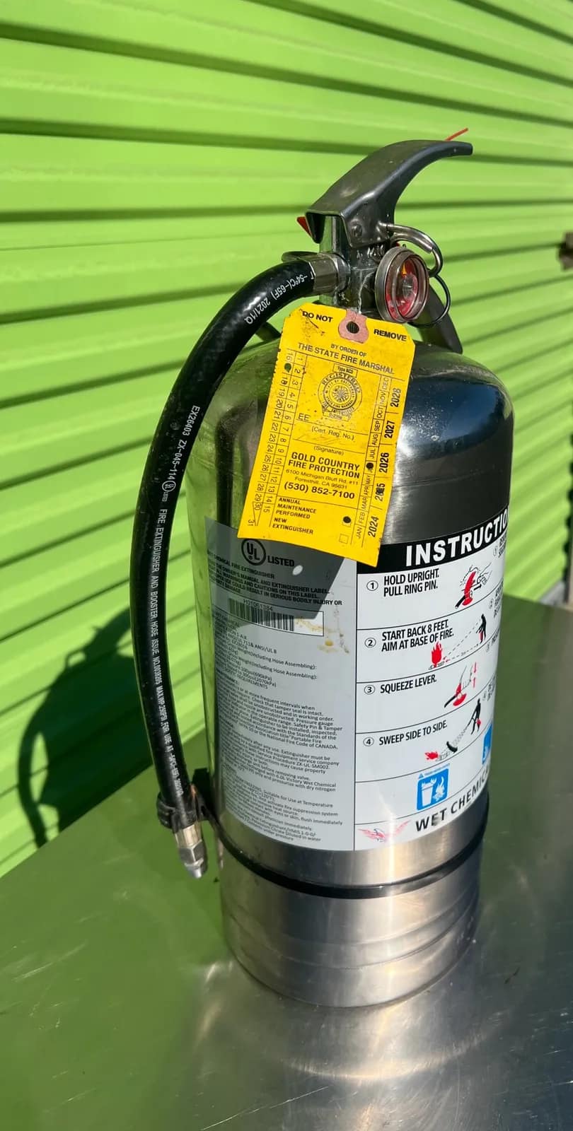 Wet Chemical Fire Extinguisher With Instructions, photo 3 of 4