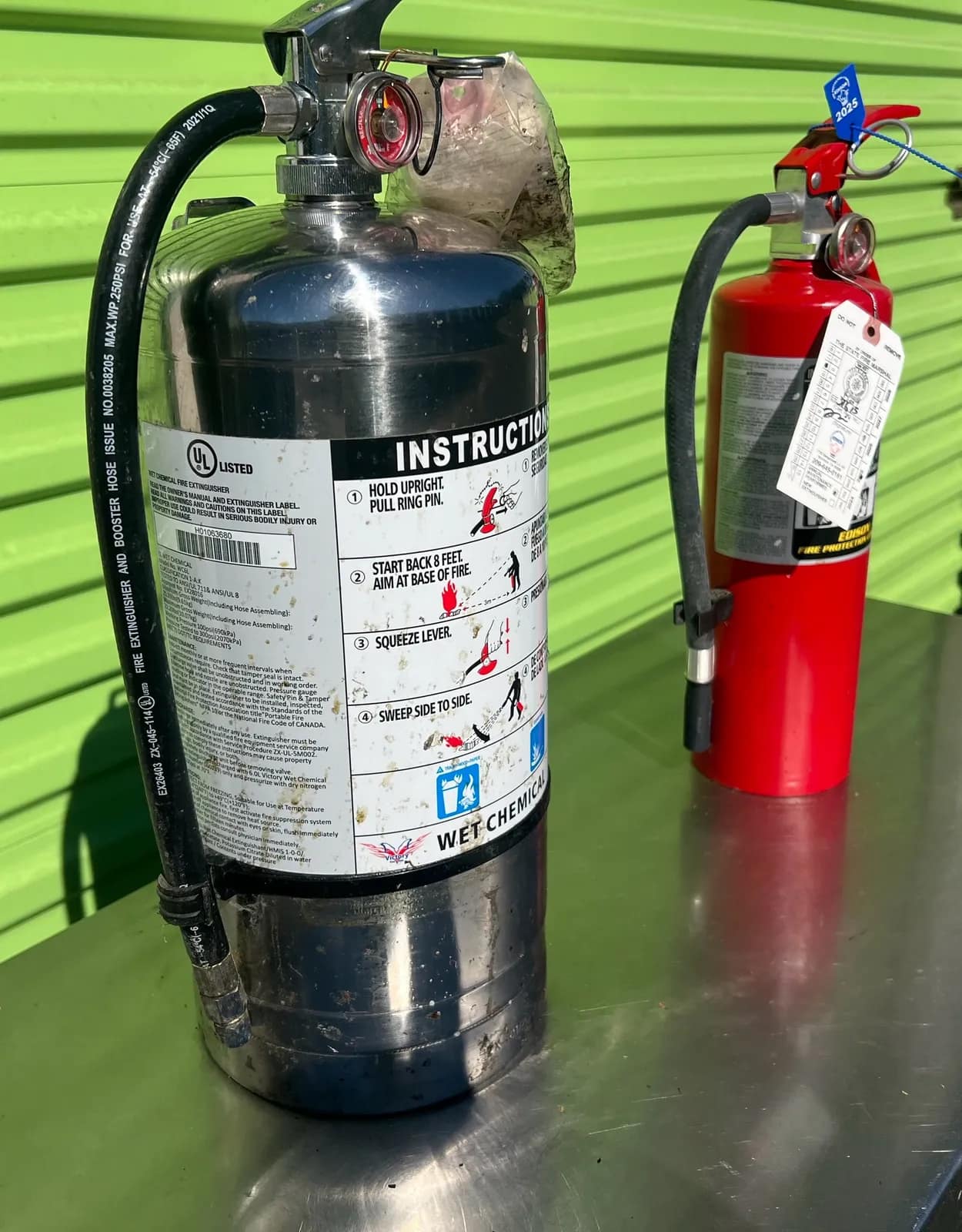 (2) Fire Extinguishers: Wet Chemical And Dry Chemical, photo 3 of 5