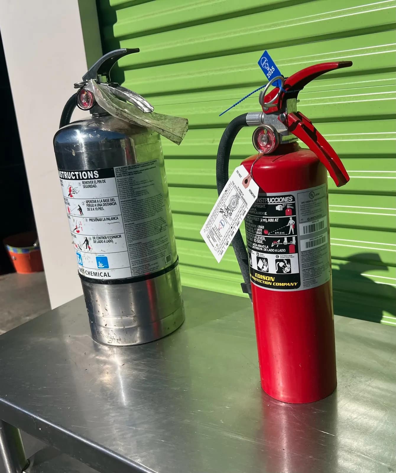 (2) Fire Extinguishers: Wet Chemical And Dry Chemical, photo 2 of 5