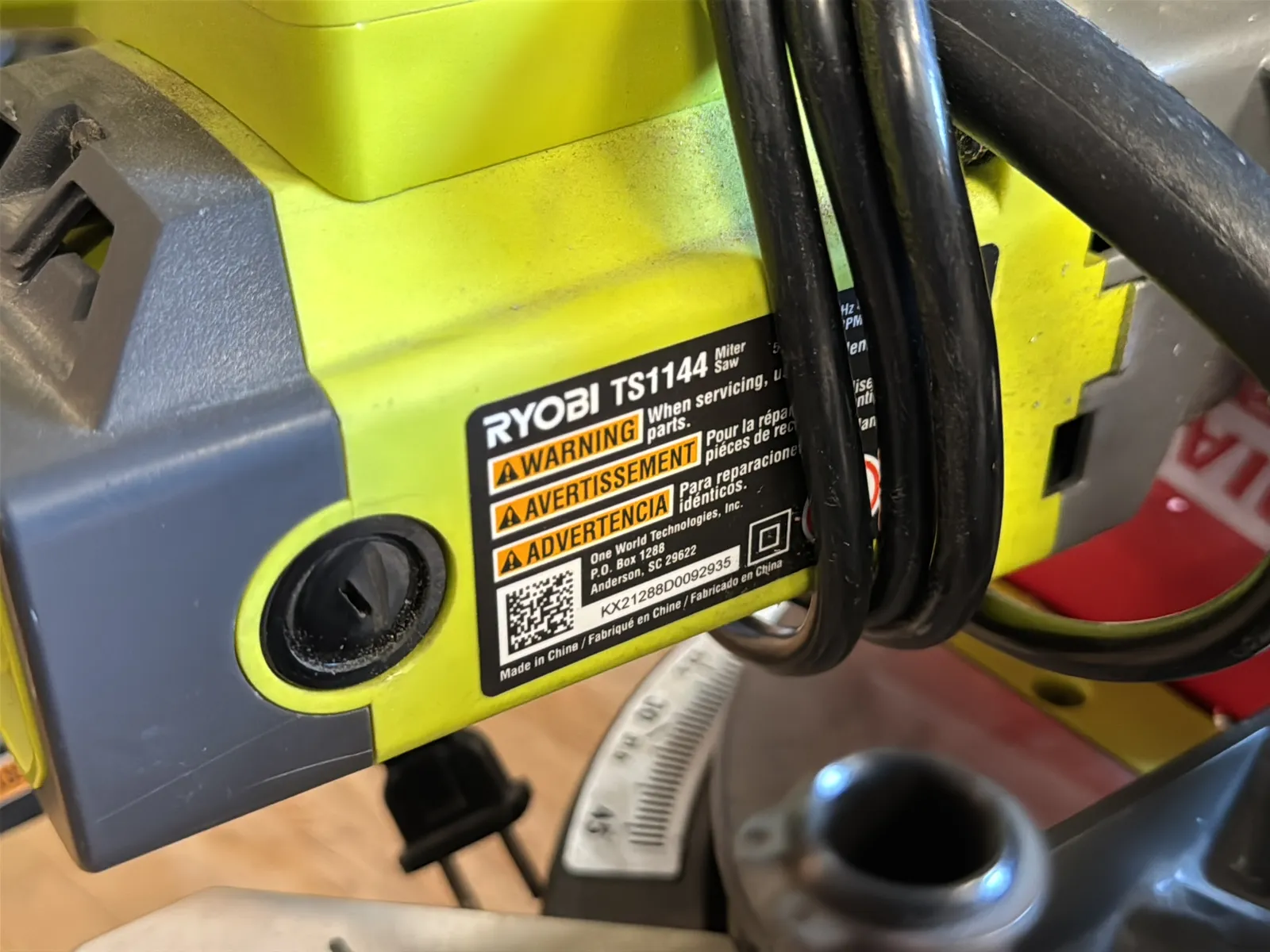 Ryobi 7-1/4” Miter Saw TS1144, photo 4 of 7