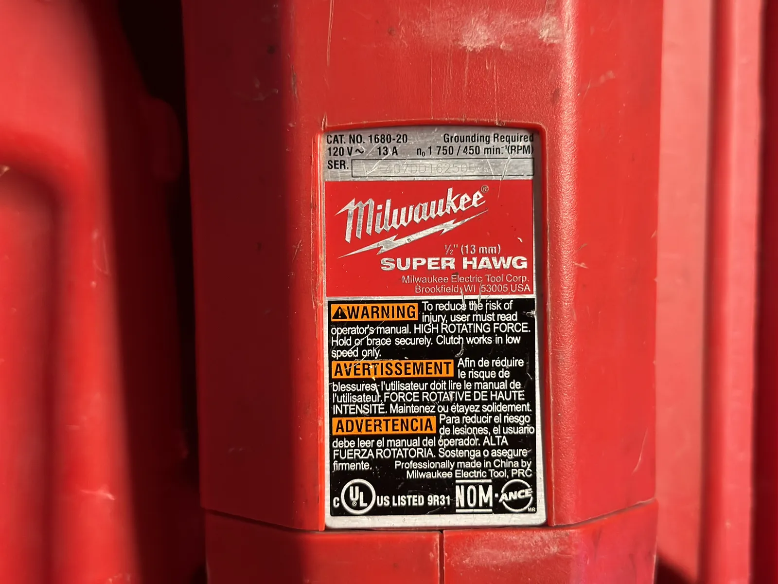 Milwaukee 1/2” Super Hawg Hammer Drill, photo 8 of 9