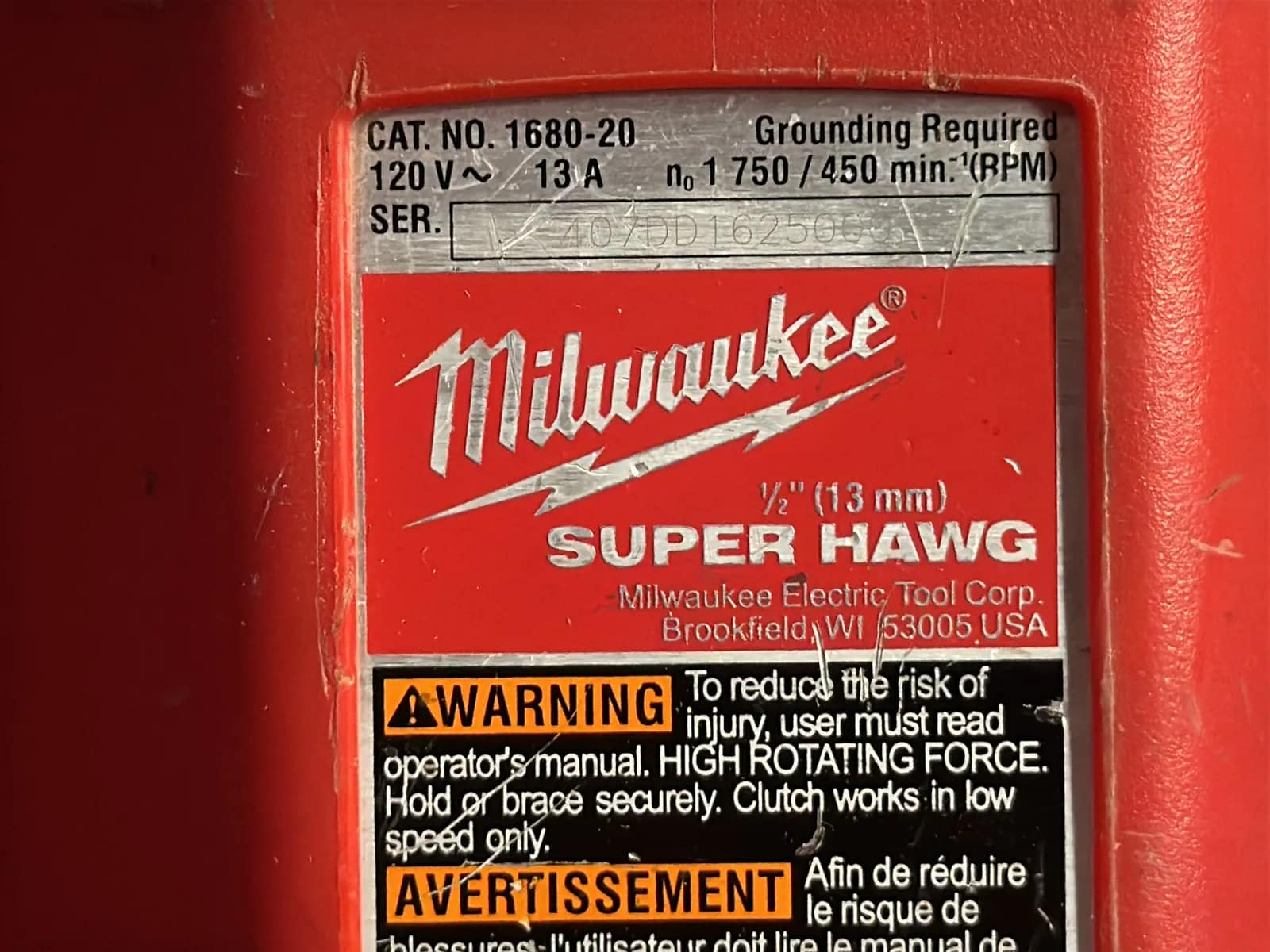 Milwaukee 1/2” Super Hawg Hammer Drill, photo 9 of 9