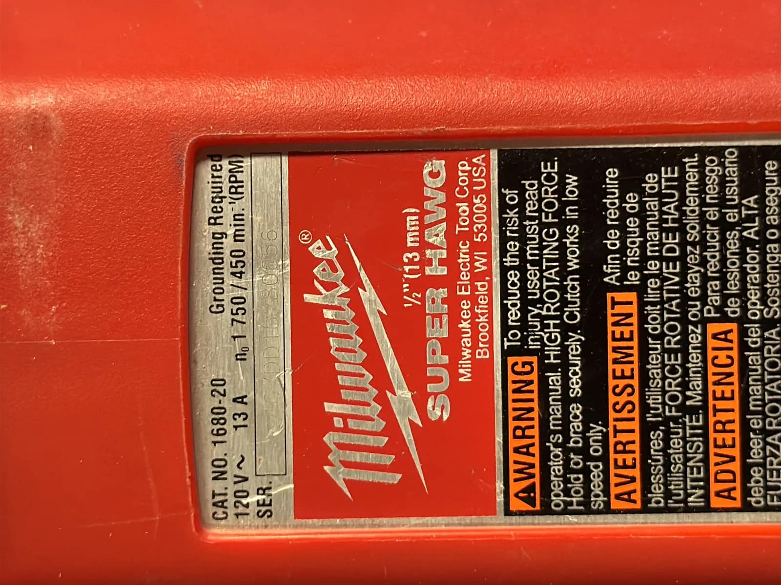 Milwaukee 1/2” Super Hawg Hammer Drill, photo 6 of 9