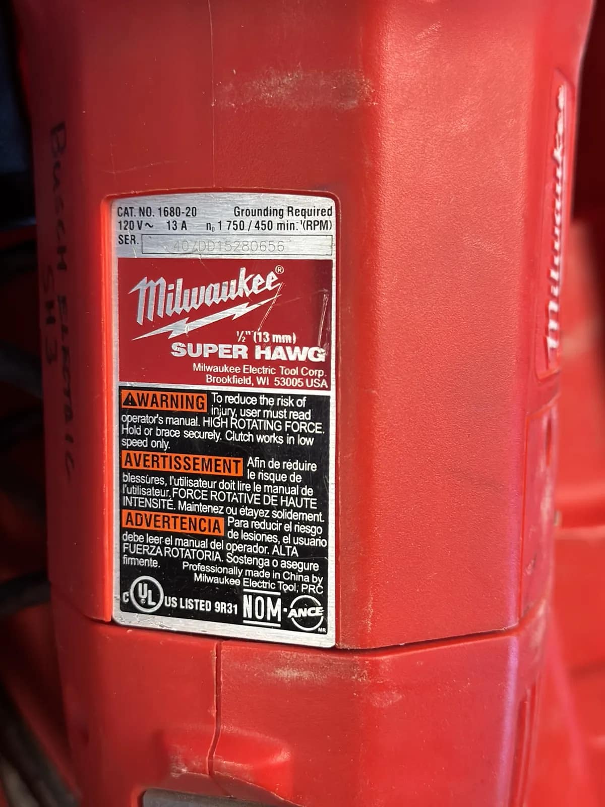 Milwaukee 1/2” Super Hawg Hammer Drill, photo 5 of 9