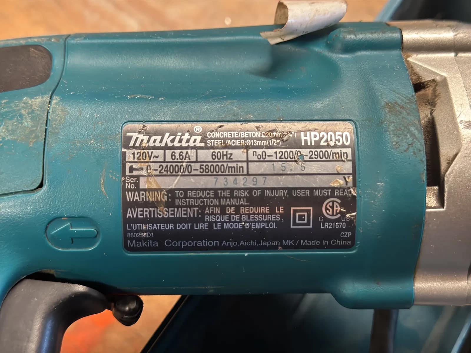 Makita 3/4” Hammer Drill, photo 7 of 8