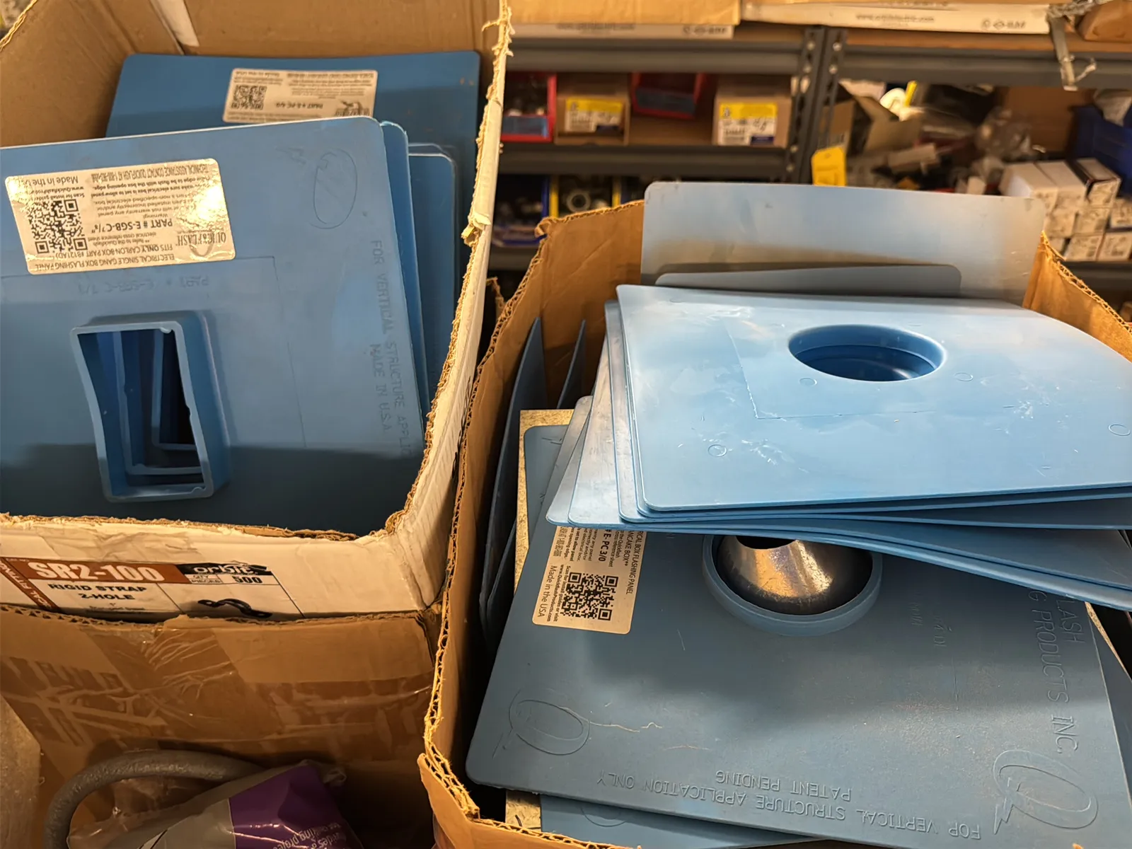Contents Of (4) Top Shelves: Floor Resource Boxes, Strip Lighting Assorted Chemicals And More, photo 8 of 8