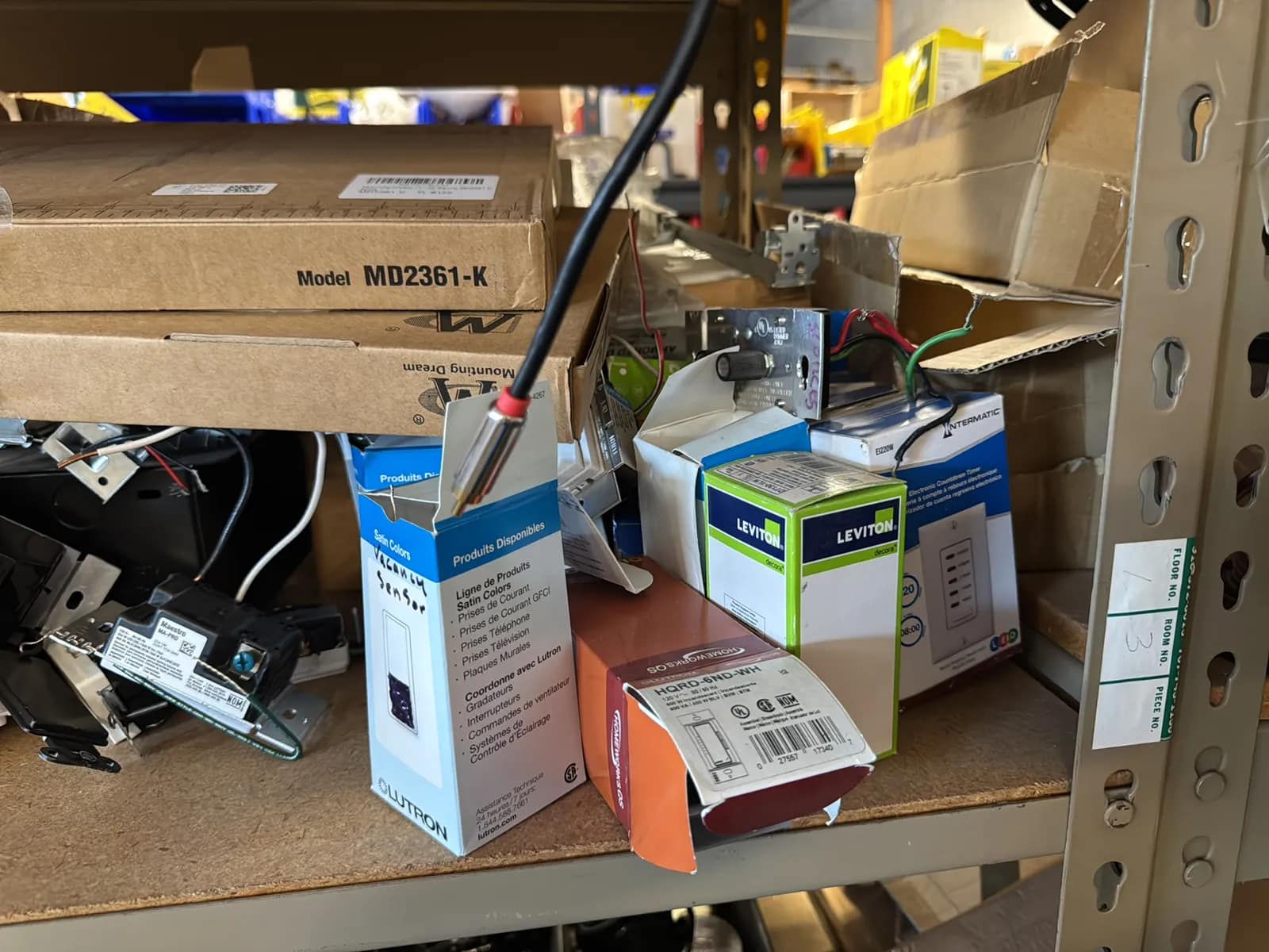 Contents Of (1) Shelf: Assorted Electrical Supply, Switches Lighting And More, photo 2 of 9