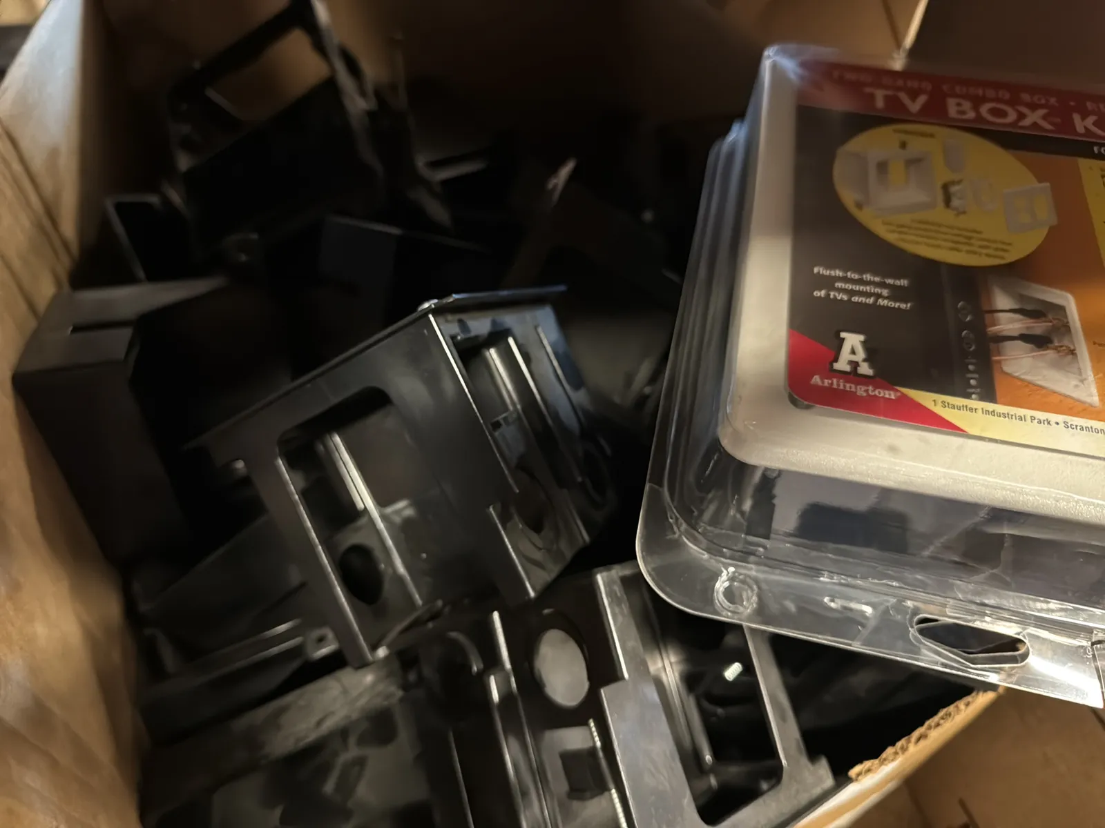 Contents Of (1) Shelf: Assorted Electrical Supply, Mounting Plates, Outlet Boxes And More, photo 2 of 6