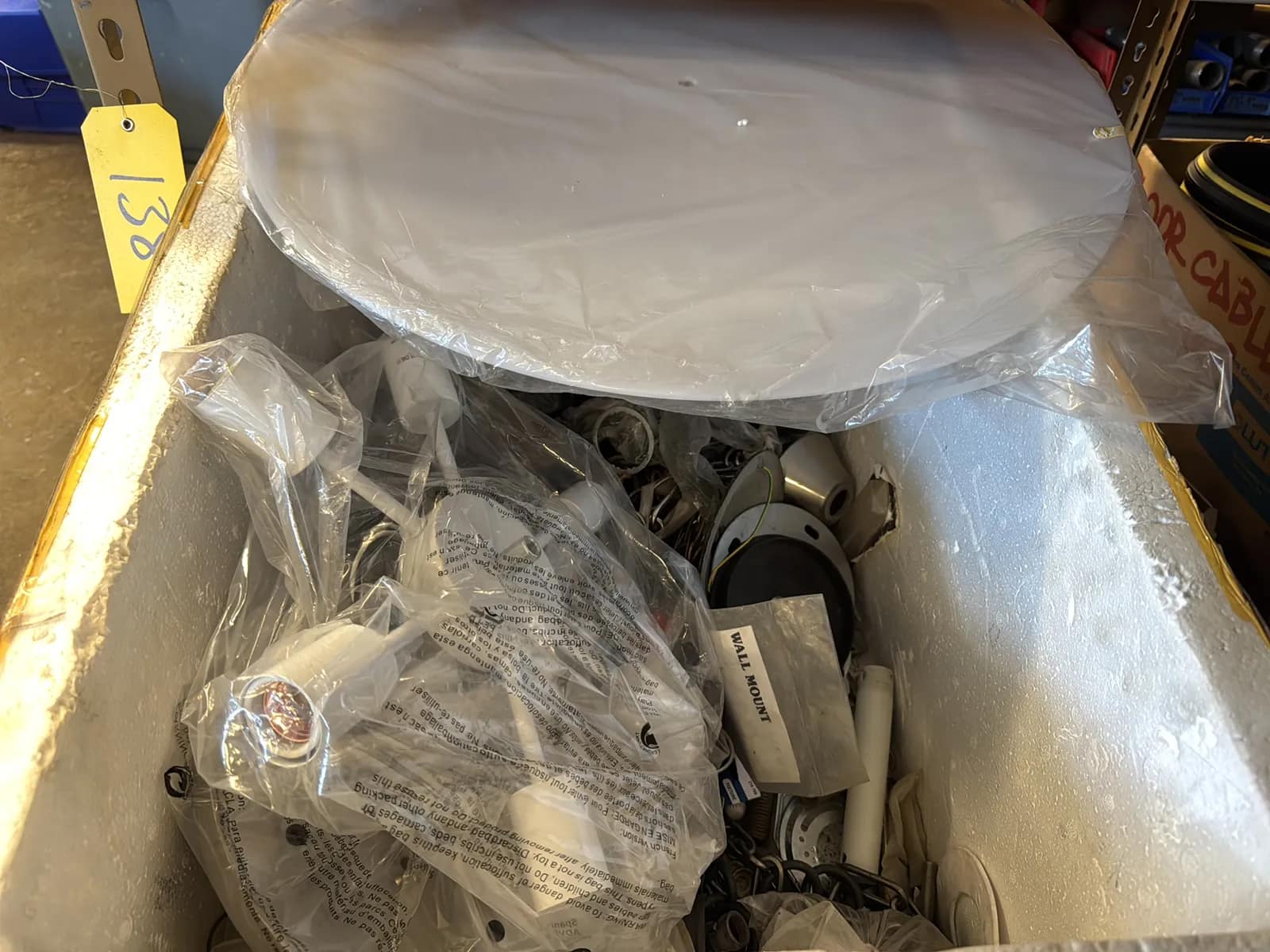 Contents Of (1) Shelf: Assorted Electrical Supply, Assorted Lighting Fixture Hardware, Assorted Ballasts And More, photo 3 of 8