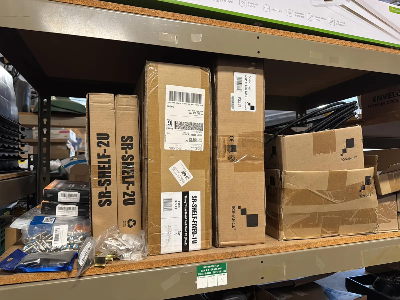 Contents Of (1) Shelf: Assorted Electrical Supply, Rectangle Flex Brackets, Shelving Supply And More, photo 1 of 8
