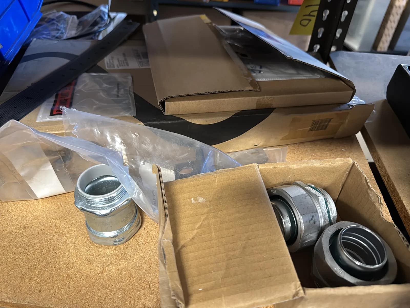Contents Of (1) Shelf: Assorted Electrical Supply, 40”-80” Display Mount, And More, photo 6 of 7