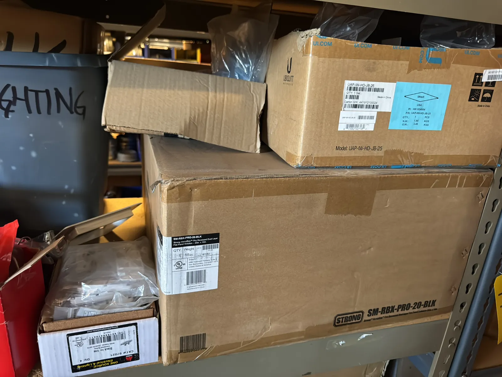 Contents Of (1) Shelf: Assorted Electrical Supply, Lighting Accessories, And More, photo 3 of 8
