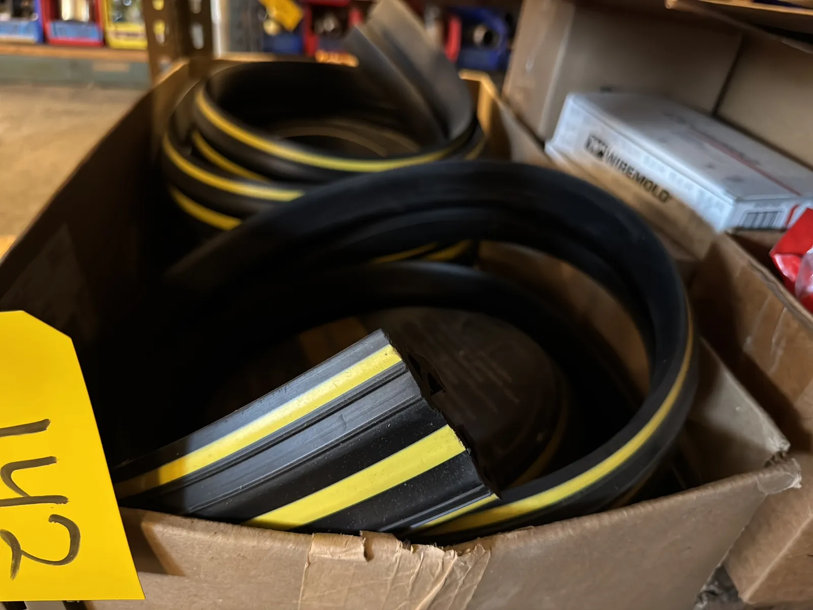 Contents Of (1) Shelf: Assorted Electrical Supply, Floor Cable Cover, HDTV Mounting Accessories And More, photo 2 of 7