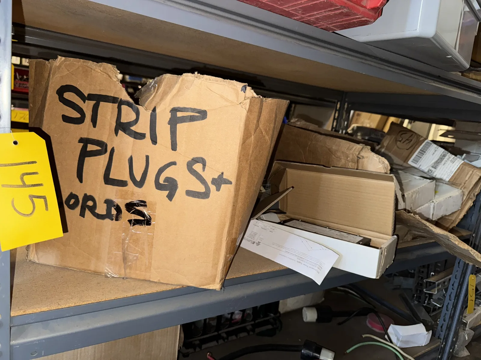 Contents Of (1) Shelf: Assorted Electrical Supply, Power Strips, LED Dimmable Drivers And More, photo 1 of 6