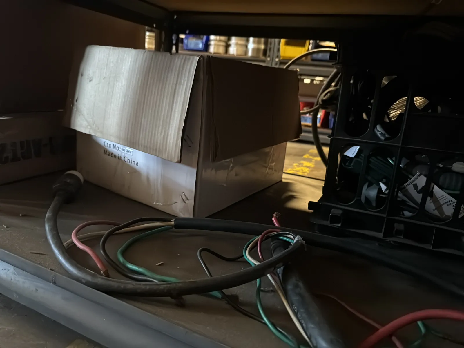 Contents Of (1) Shelf: Assorted Electrical Supply, Assorted Cable, High Voltage Male And Female P, photo 7 of 7