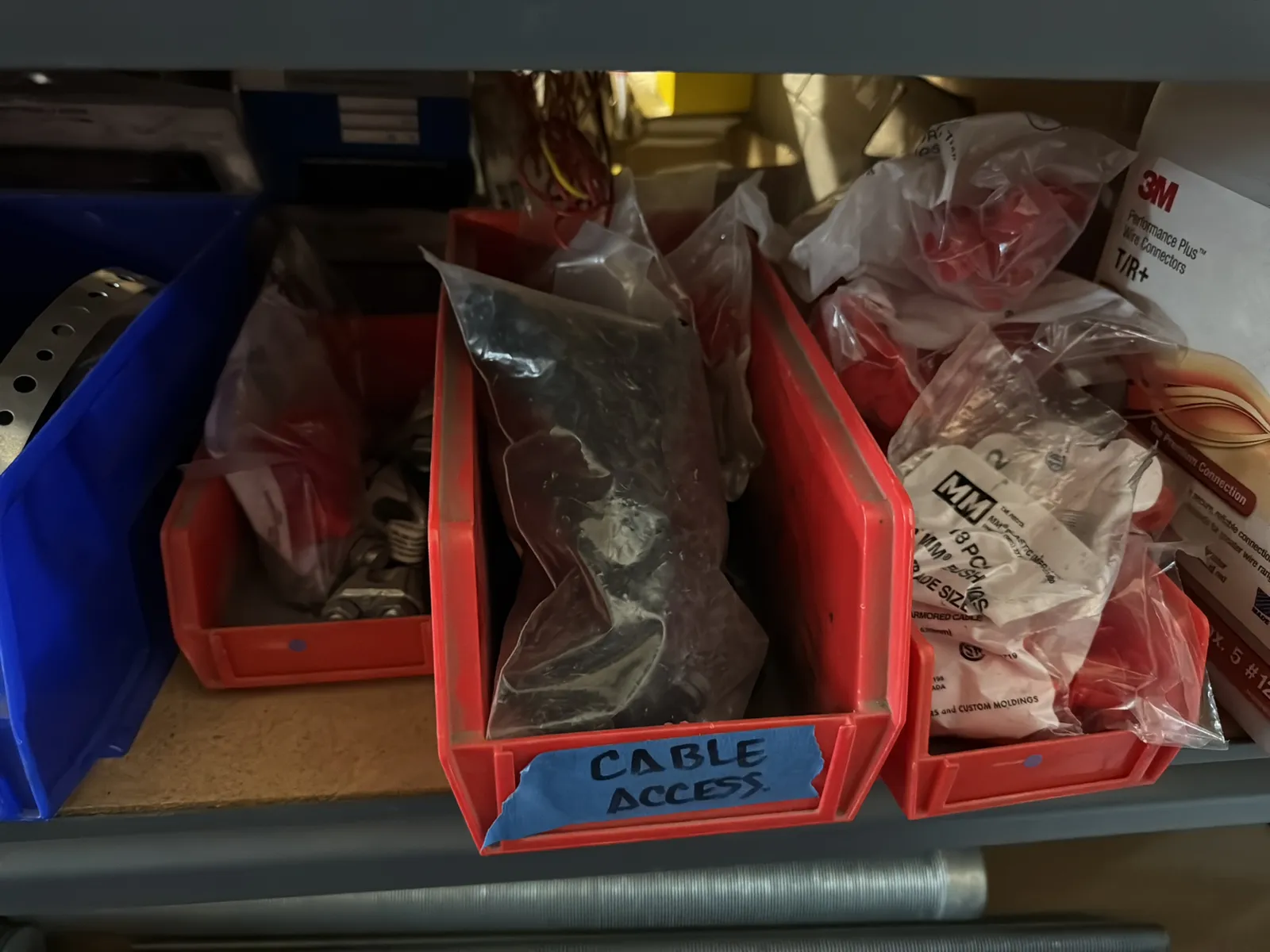 Contents Of (1) Shelf: Assorted Electrical Supply, Soldering Supply, Floor Mount Power Boxes And More, photo 11 of 12