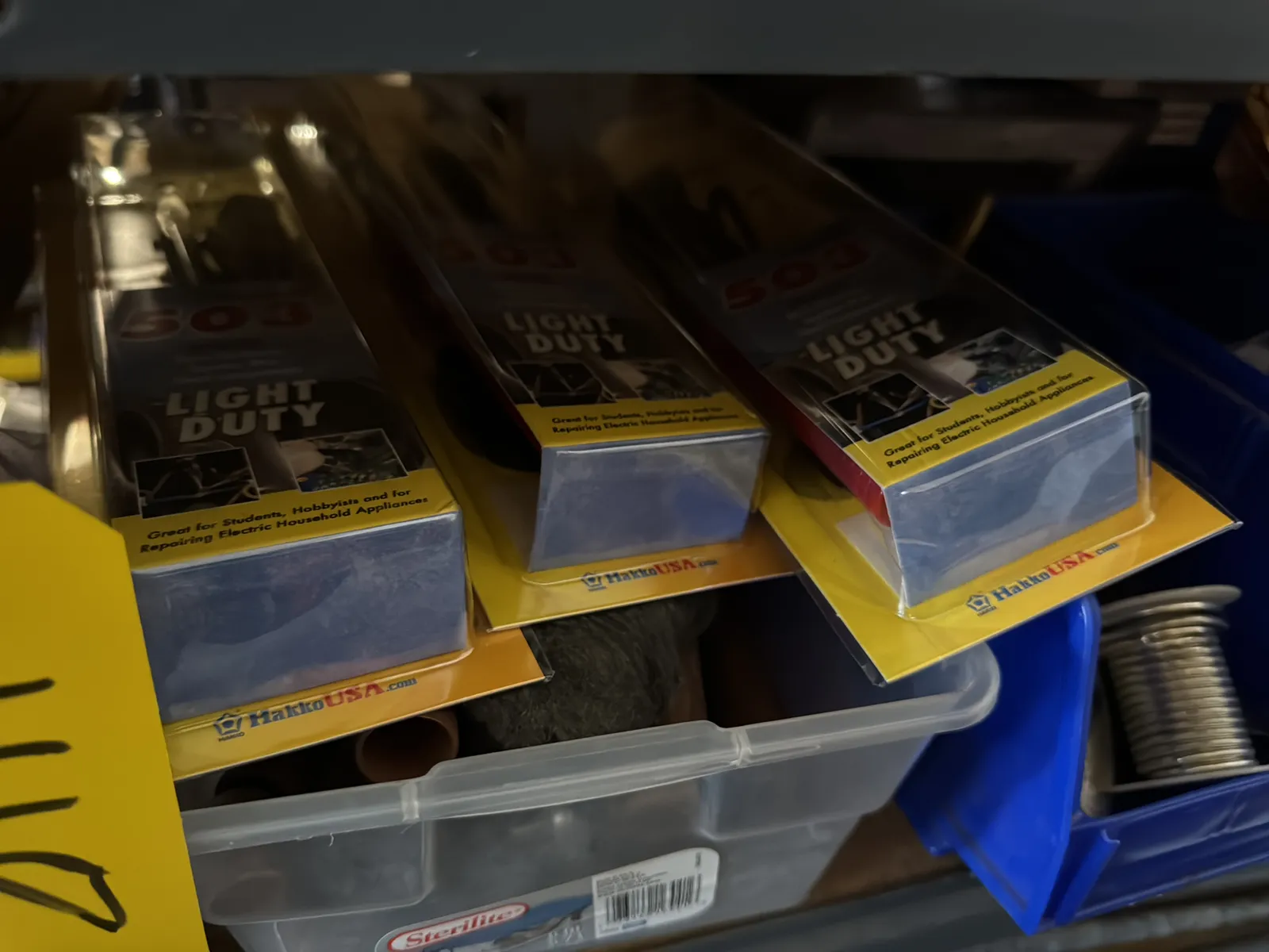 Contents Of (1) Shelf: Assorted Electrical Supply, Soldering Supply, Floor Mount Power Boxes And More, photo 8 of 12