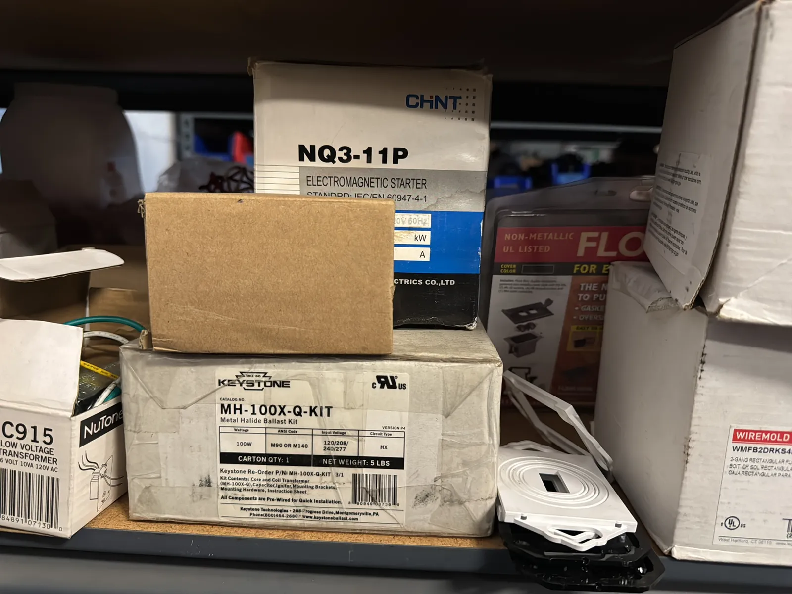 Contents Of (1) Shelf: Assorted Electrical Supply, Soldering Supply, Floor Mount Power Boxes And More, photo 3 of 12