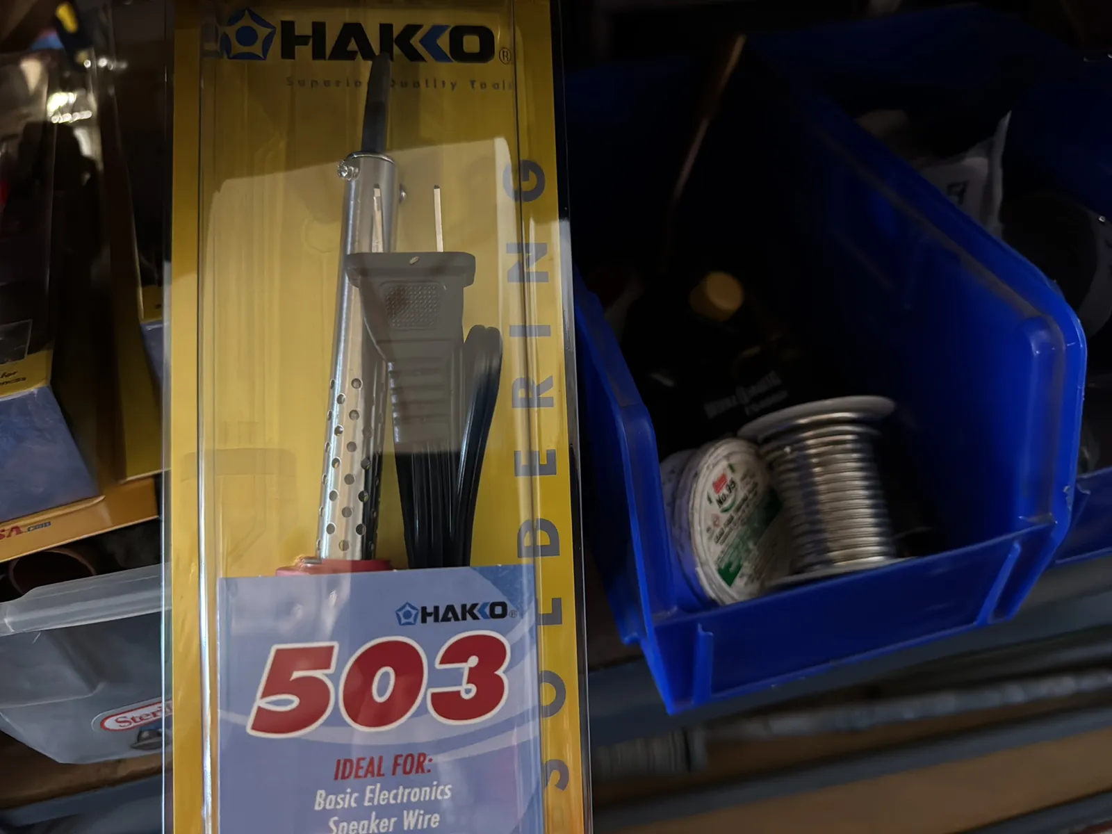 Contents Of (1) Shelf: Assorted Electrical Supply, Soldering Supply, Floor Mount Power Boxes And More, photo 9 of 12