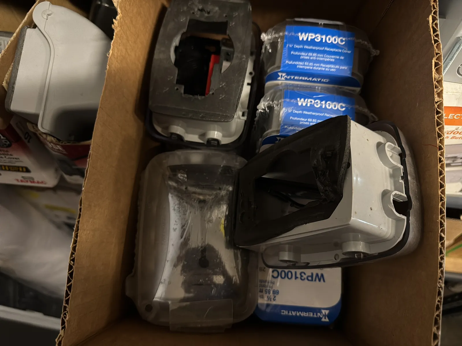 Contents Of (1) Shelf: Assorted Electrical Supply, Allthread, Floor Mounted Boxes, Weatherproof Boxes And More, photo 6 of 8