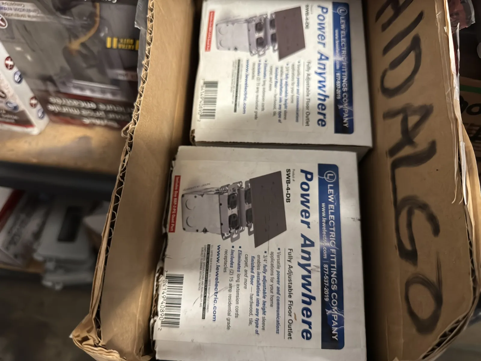Contents Of (1) Shelf: Assorted Electrical Supply, Weatherproof Boxes, And More, photo 2 of 9